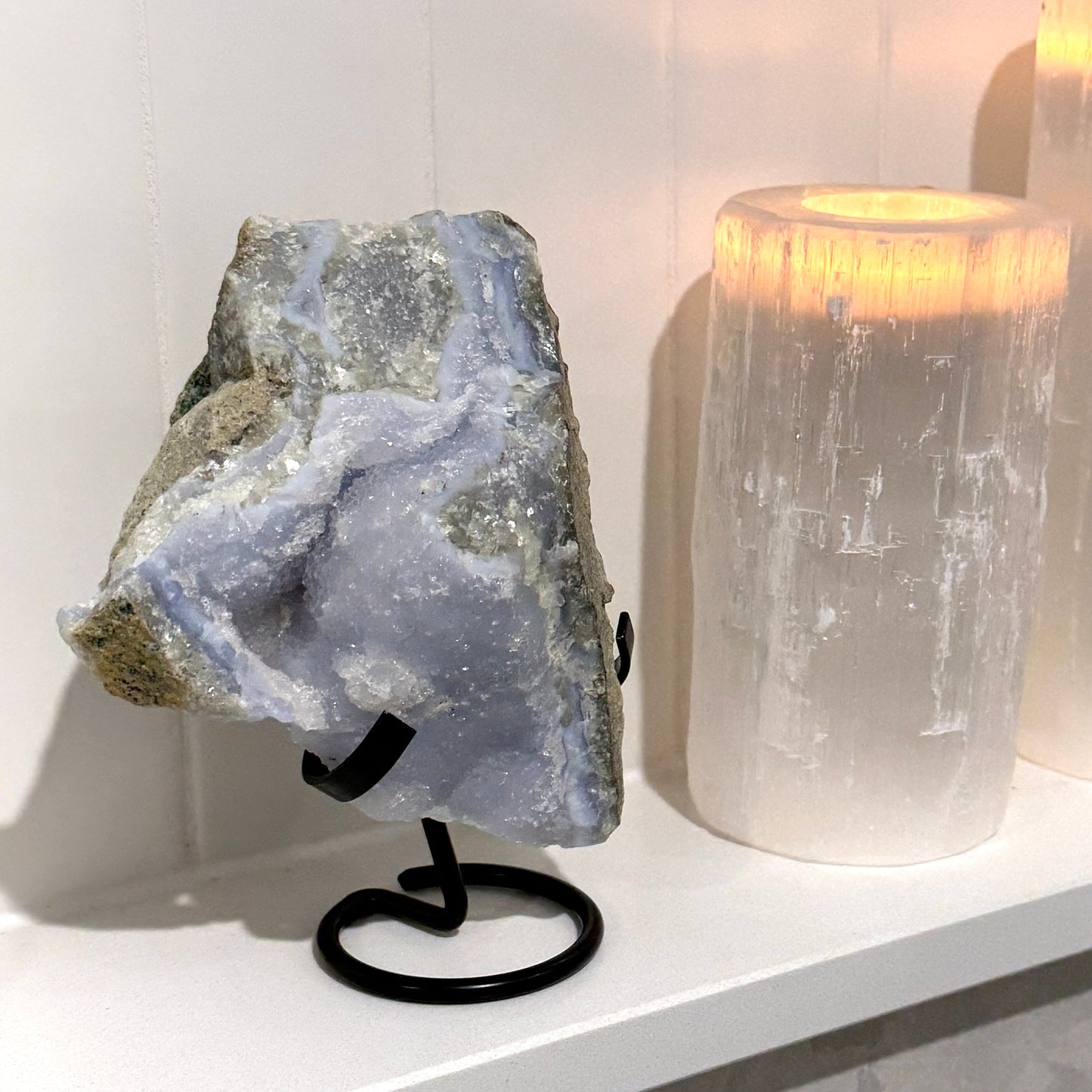 Blue lace agate druzy 1 kilo