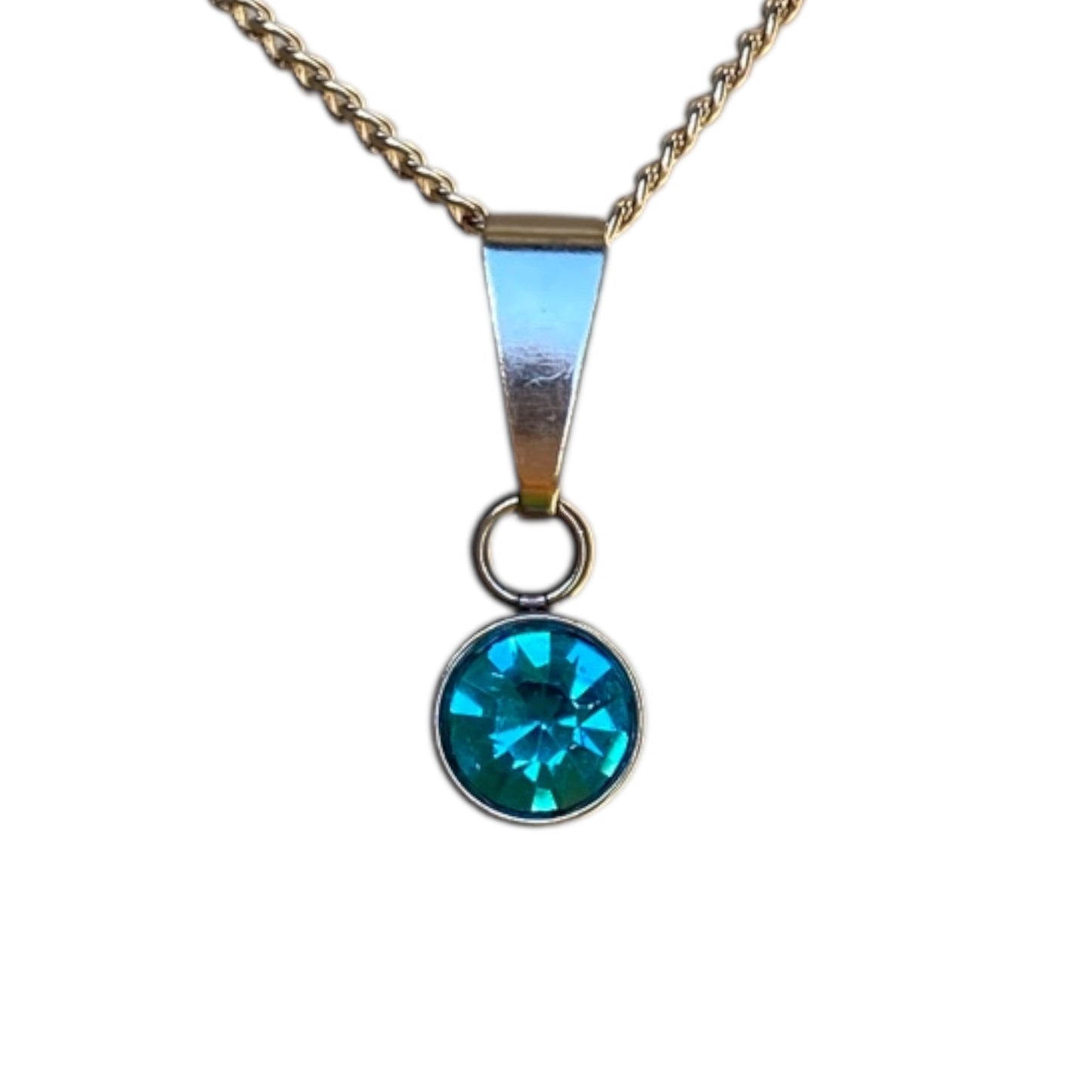 Crystal pendants 6mm stainless steel packs of 10