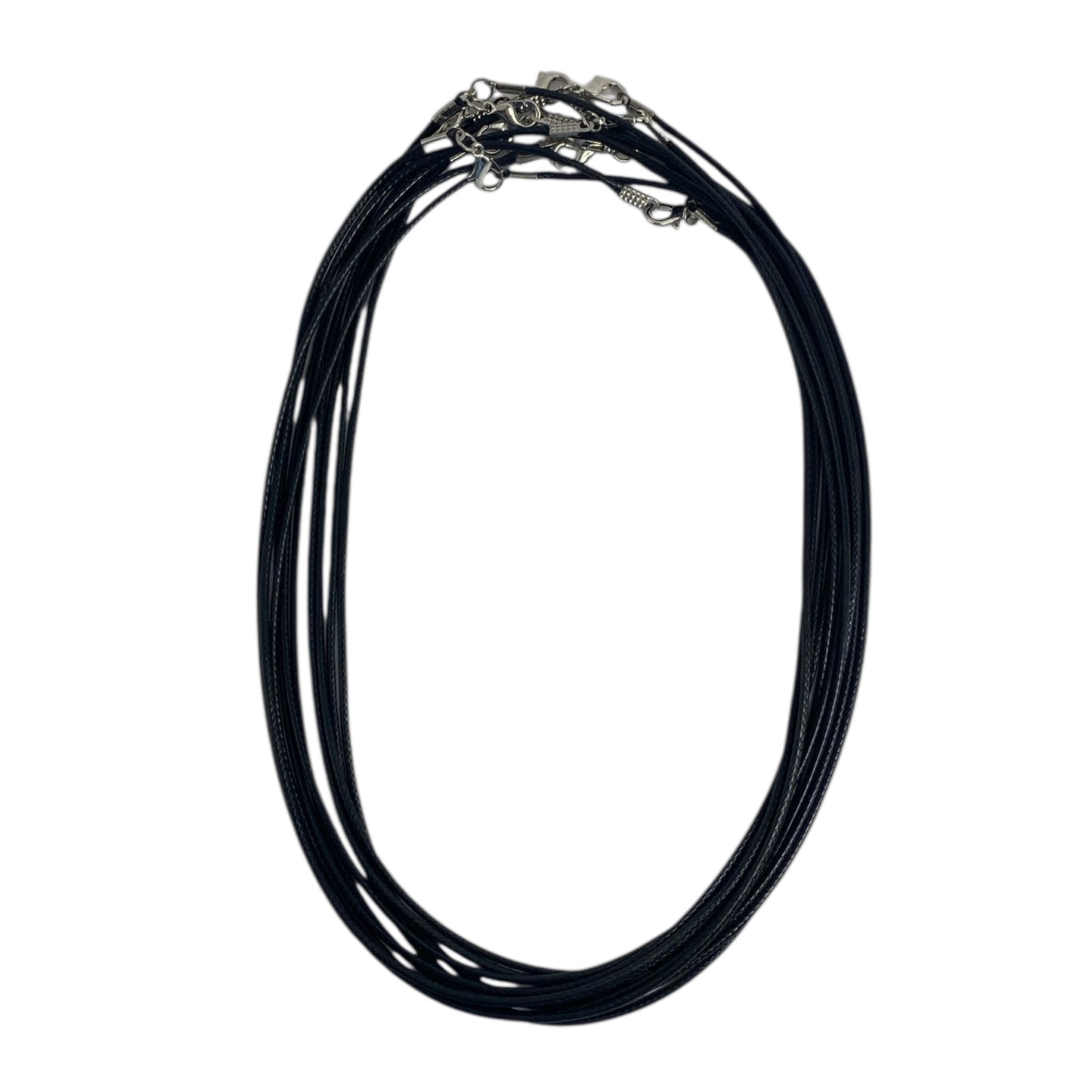 Black 45cm wax cord pack of 10