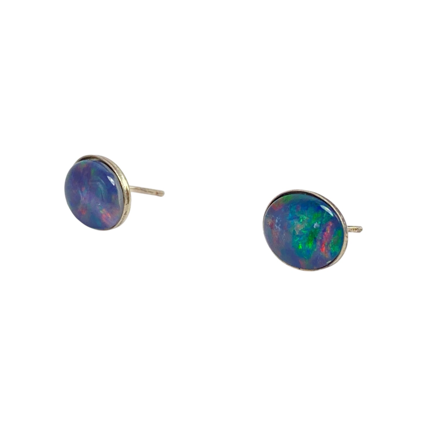 Australian opal 8x10mm sterling silver studs