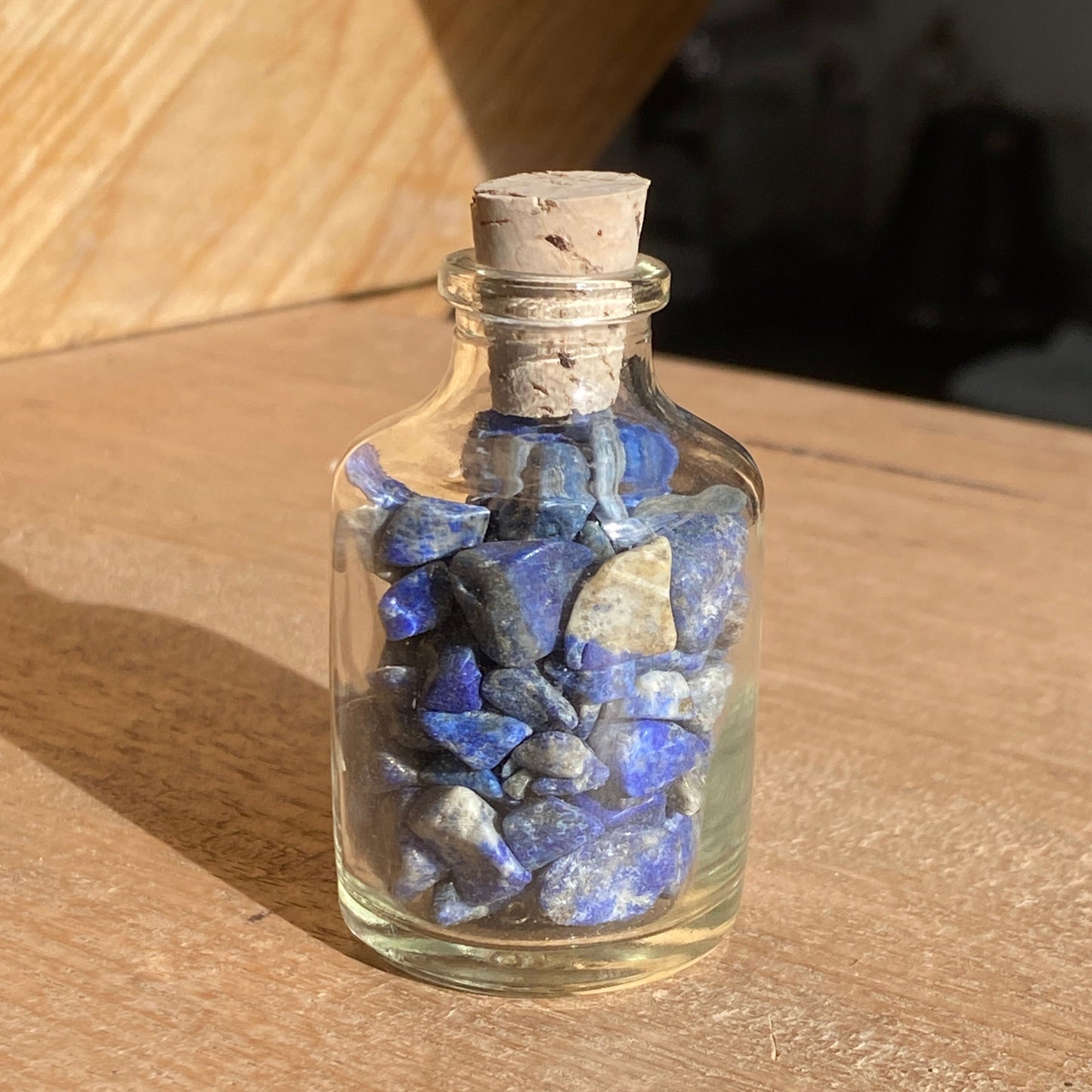 Gemstone chip glass bottles