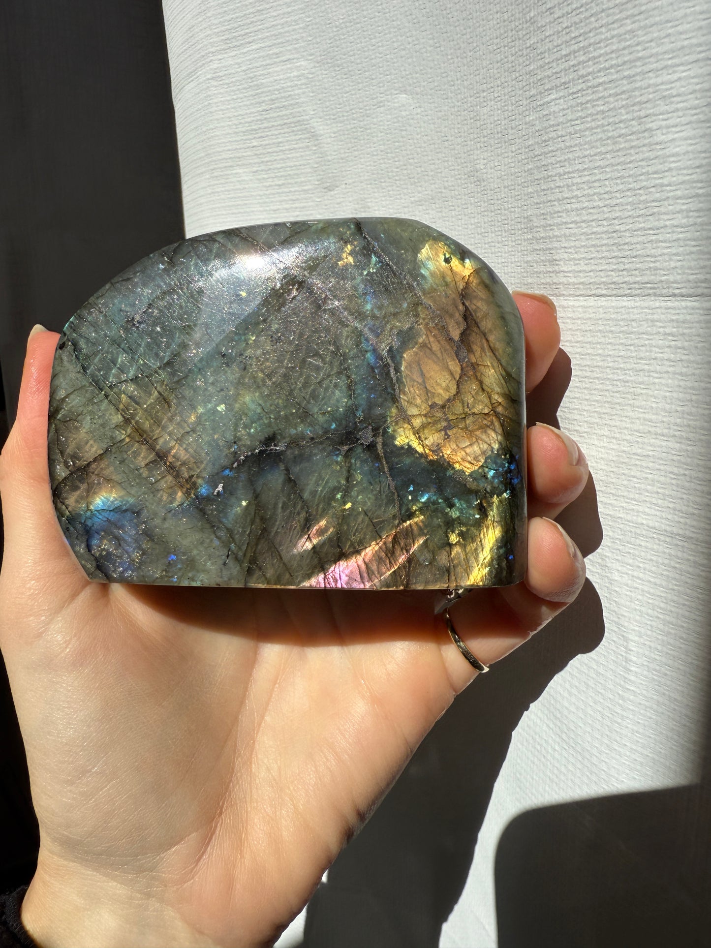 Labradorite free form with bright relfections
