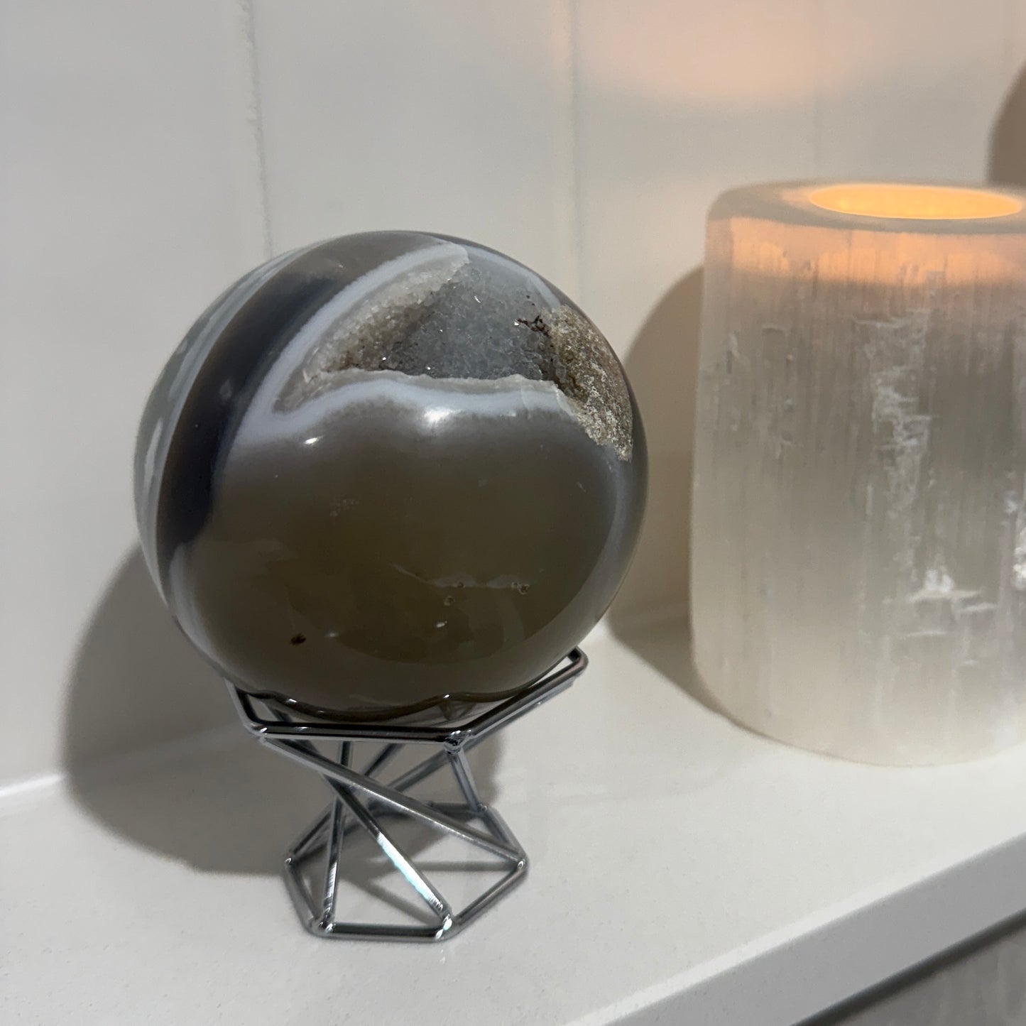 Agate Druzy sphere 580grams