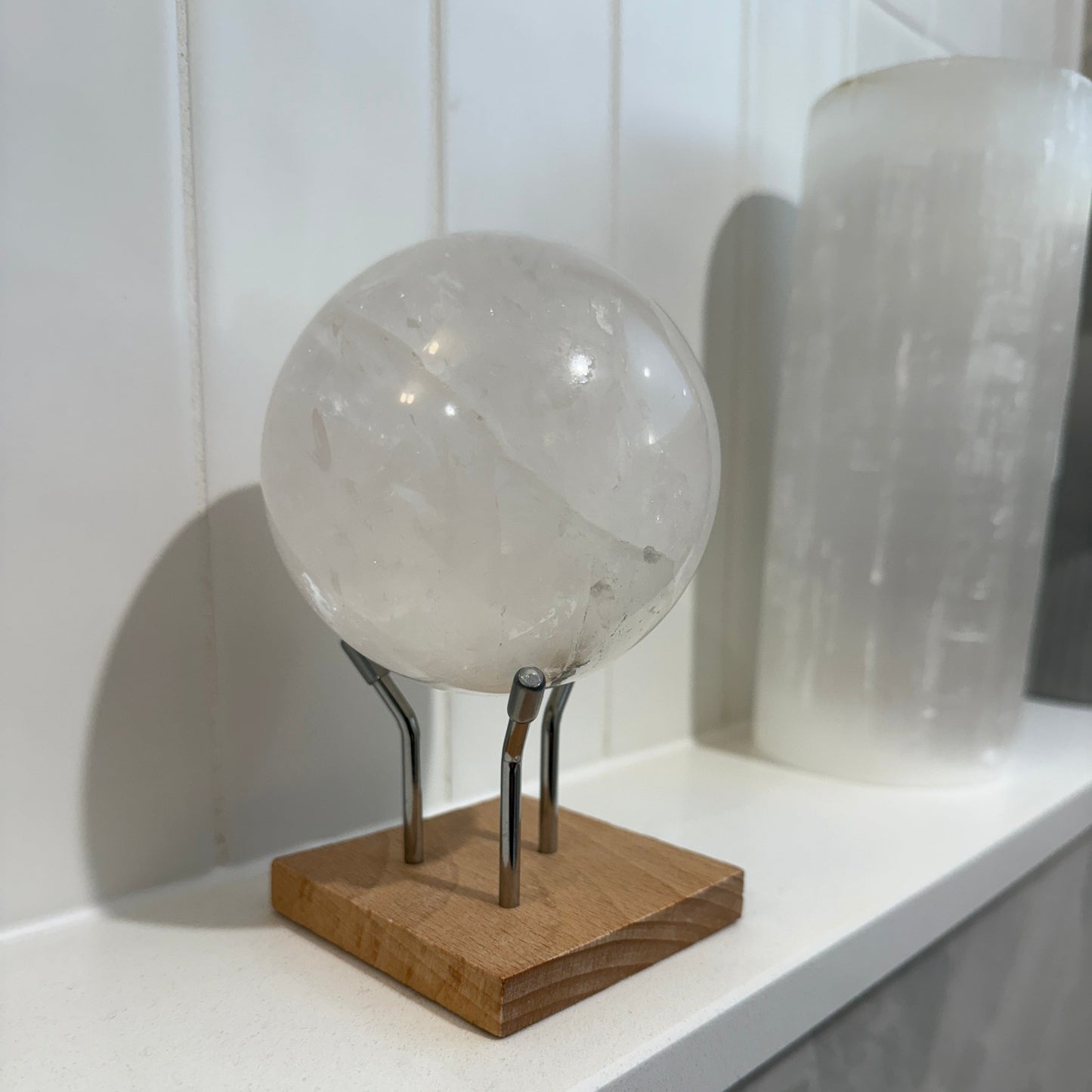 Clear Quartz sphere 850grams
