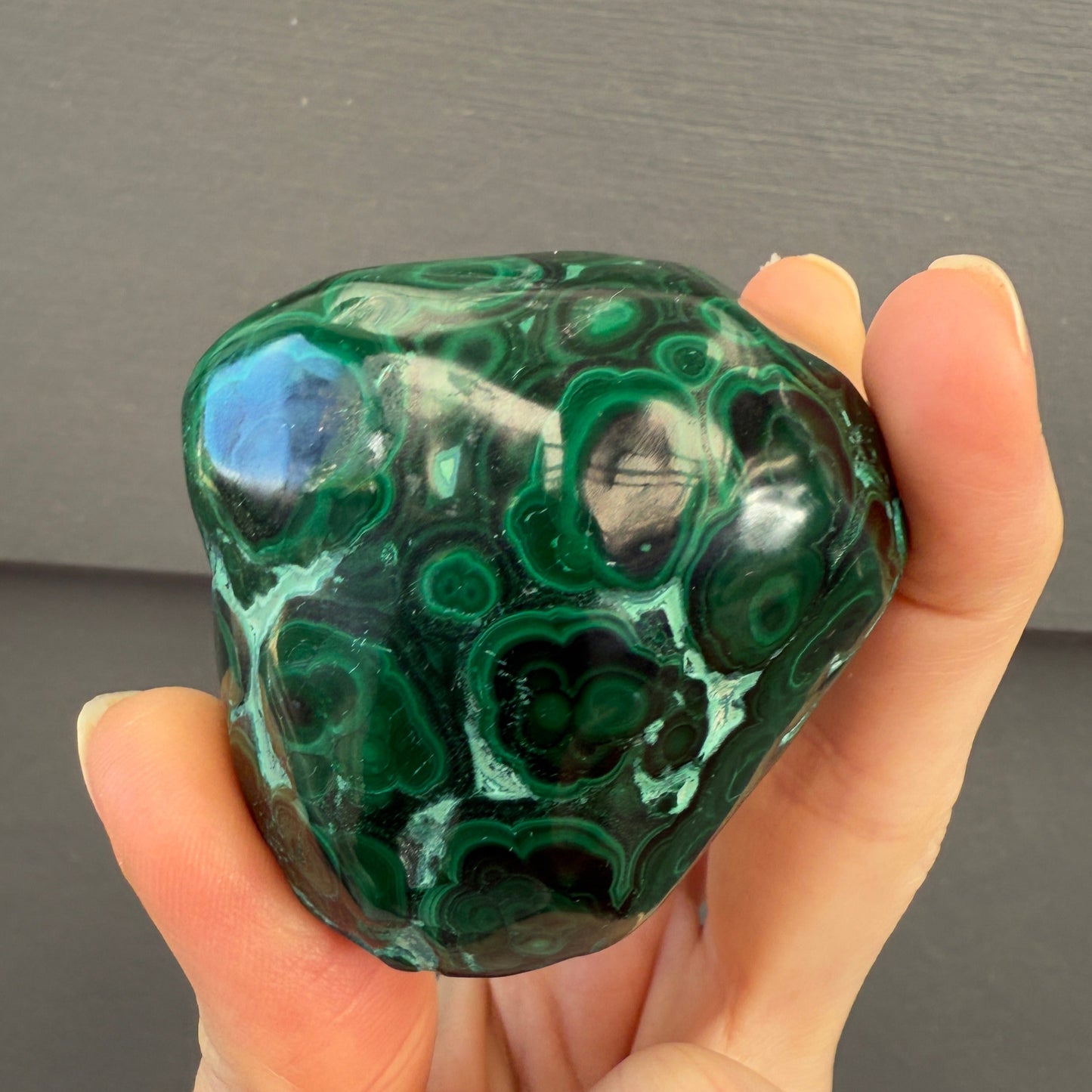Malachite and Chrysocolla hand polished