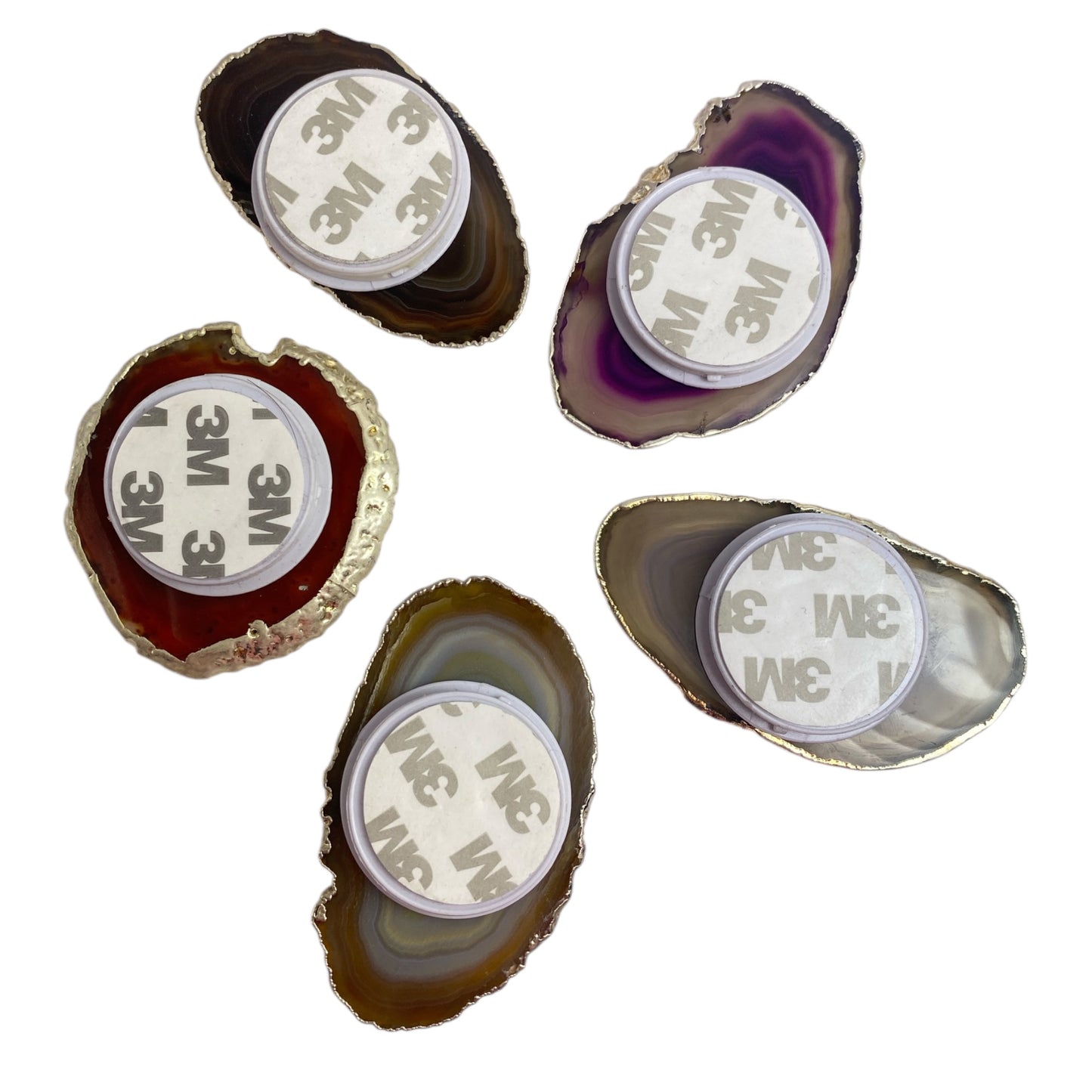 Phone grips agate, plated
