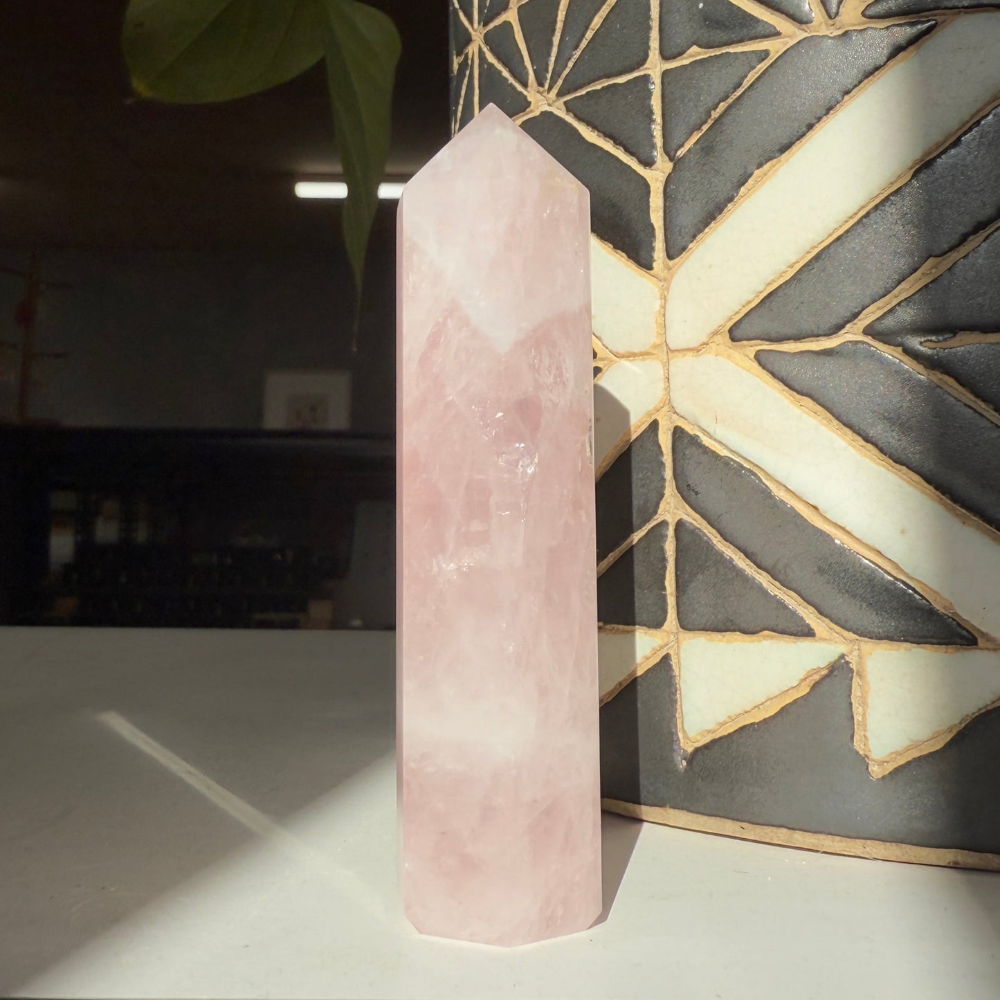 Rose quartz tower 10cm