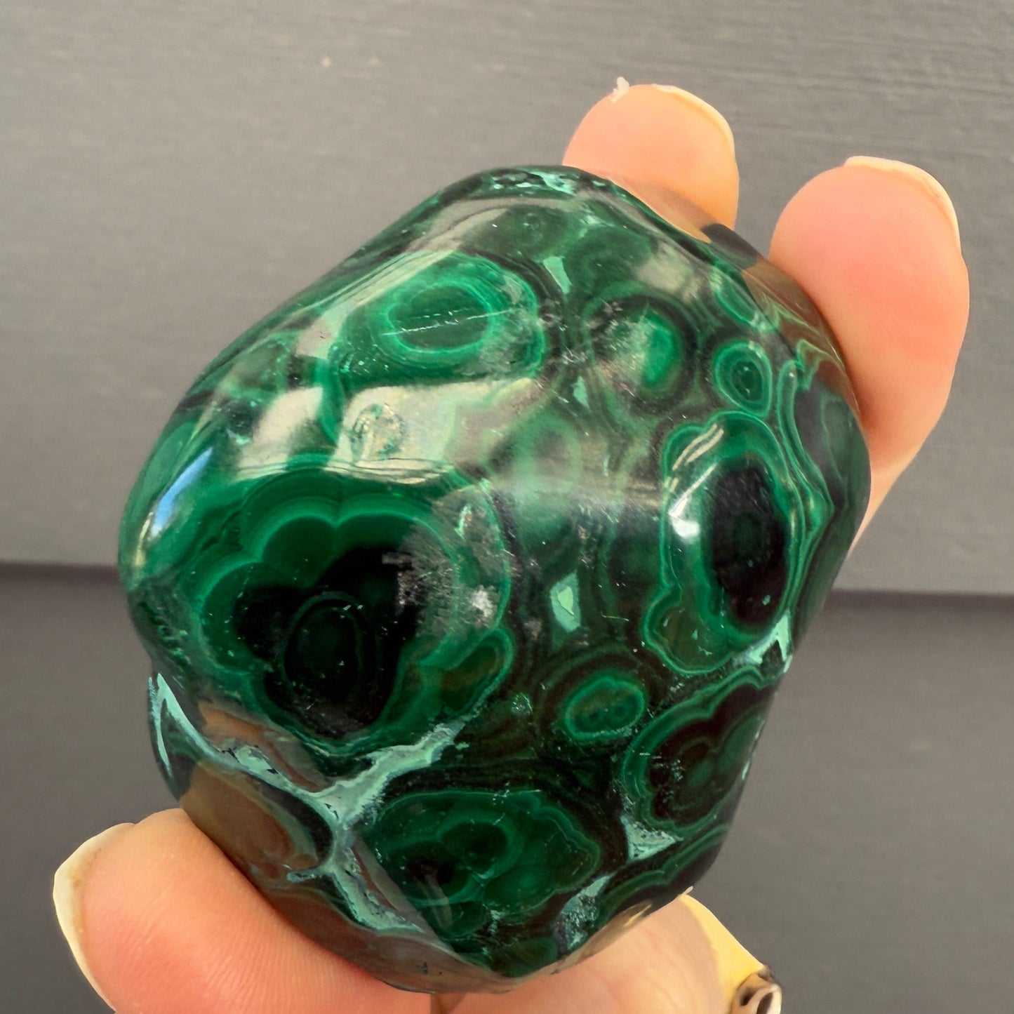 Malachite and Chrysocolla hand polished