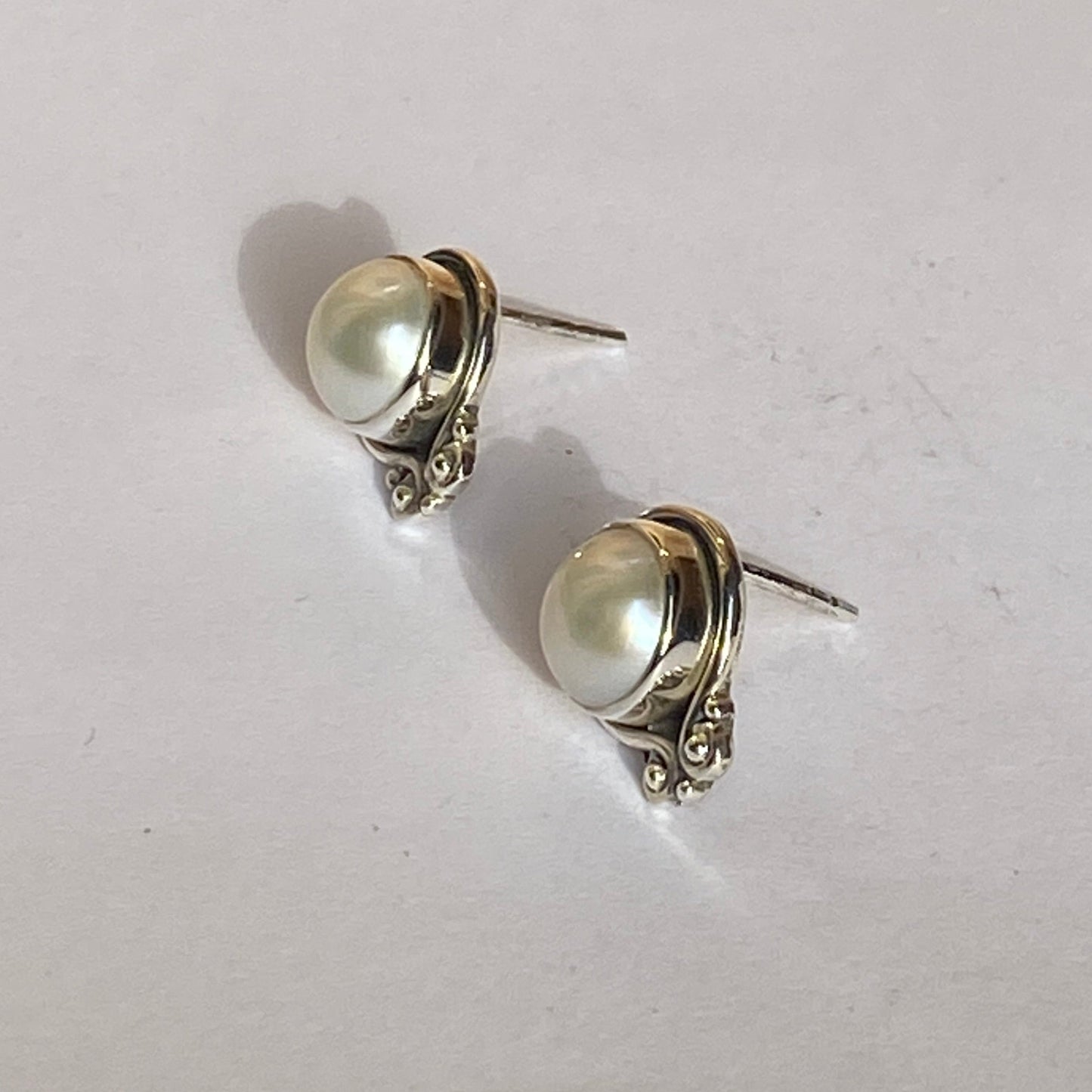 Sterling silver earrings studs multiply stones
