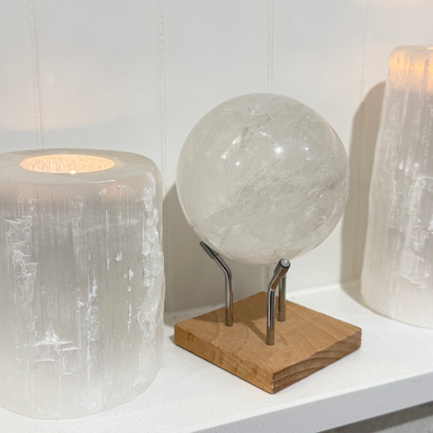 Clear Quartz sphere 850grams