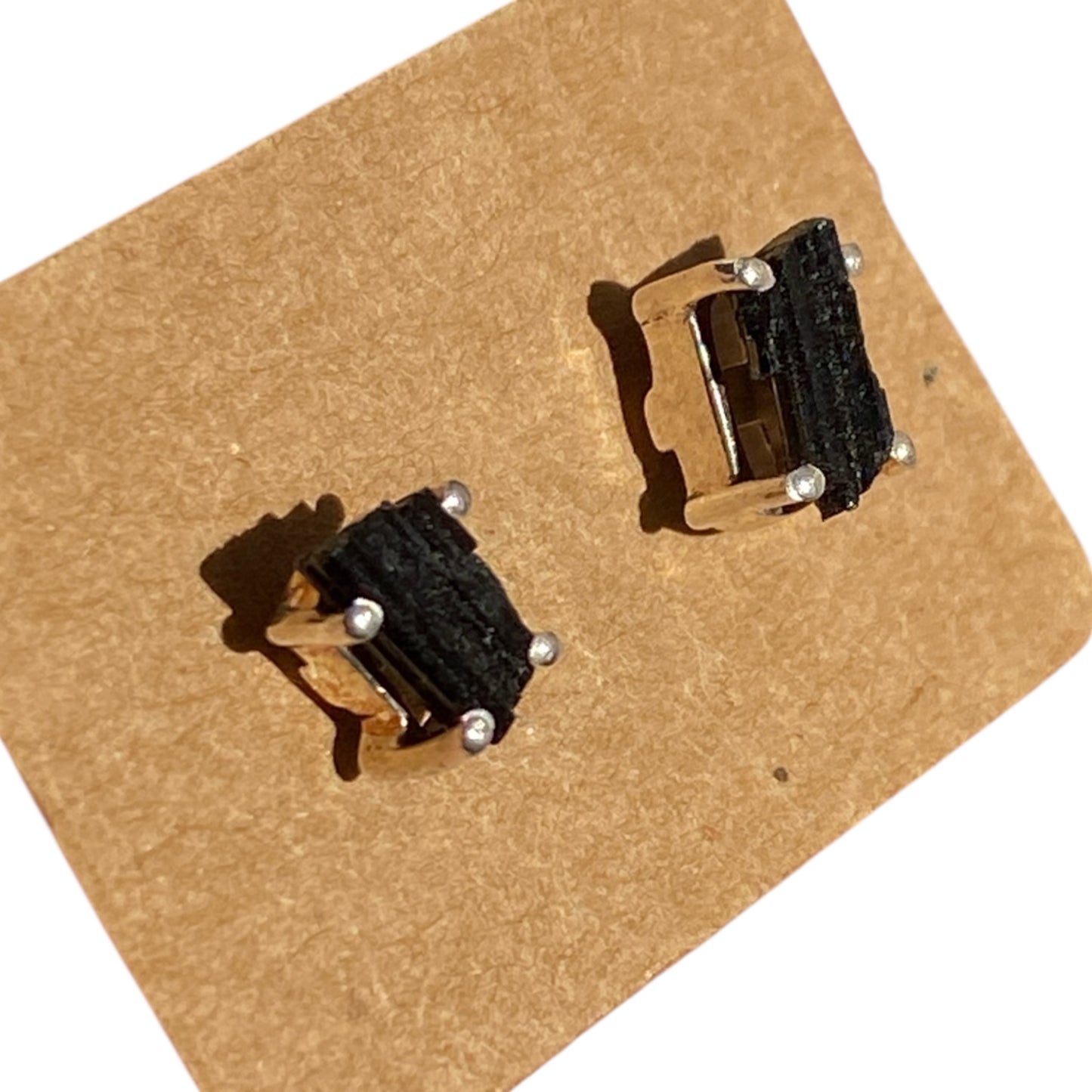 Tourmaline studs 5 x4mm sterling silver