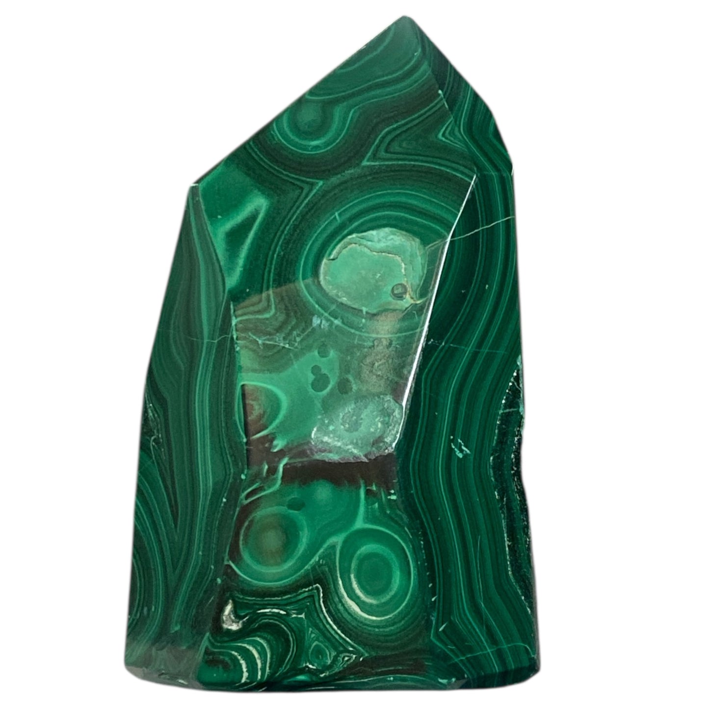 Malachite Tower rare with a druzy cave