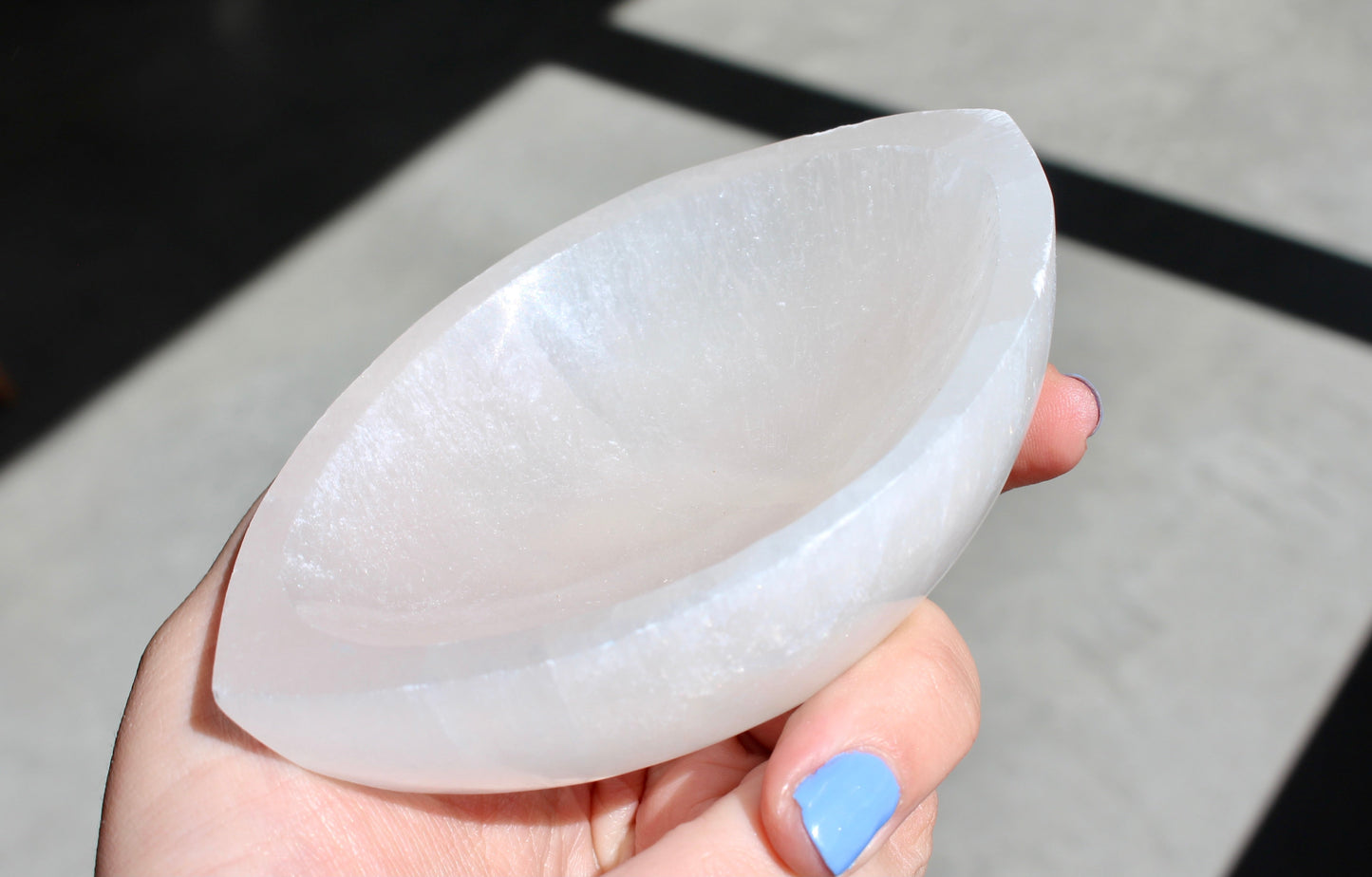 Oval Selenite Bowl