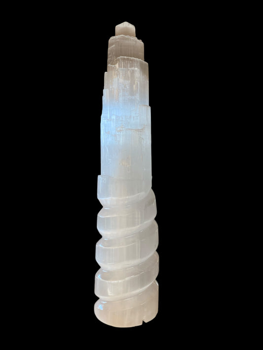 40cm spiral selenite lamp