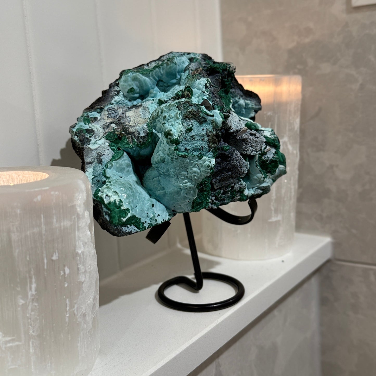 Large Chrysocolla and malachite specimen