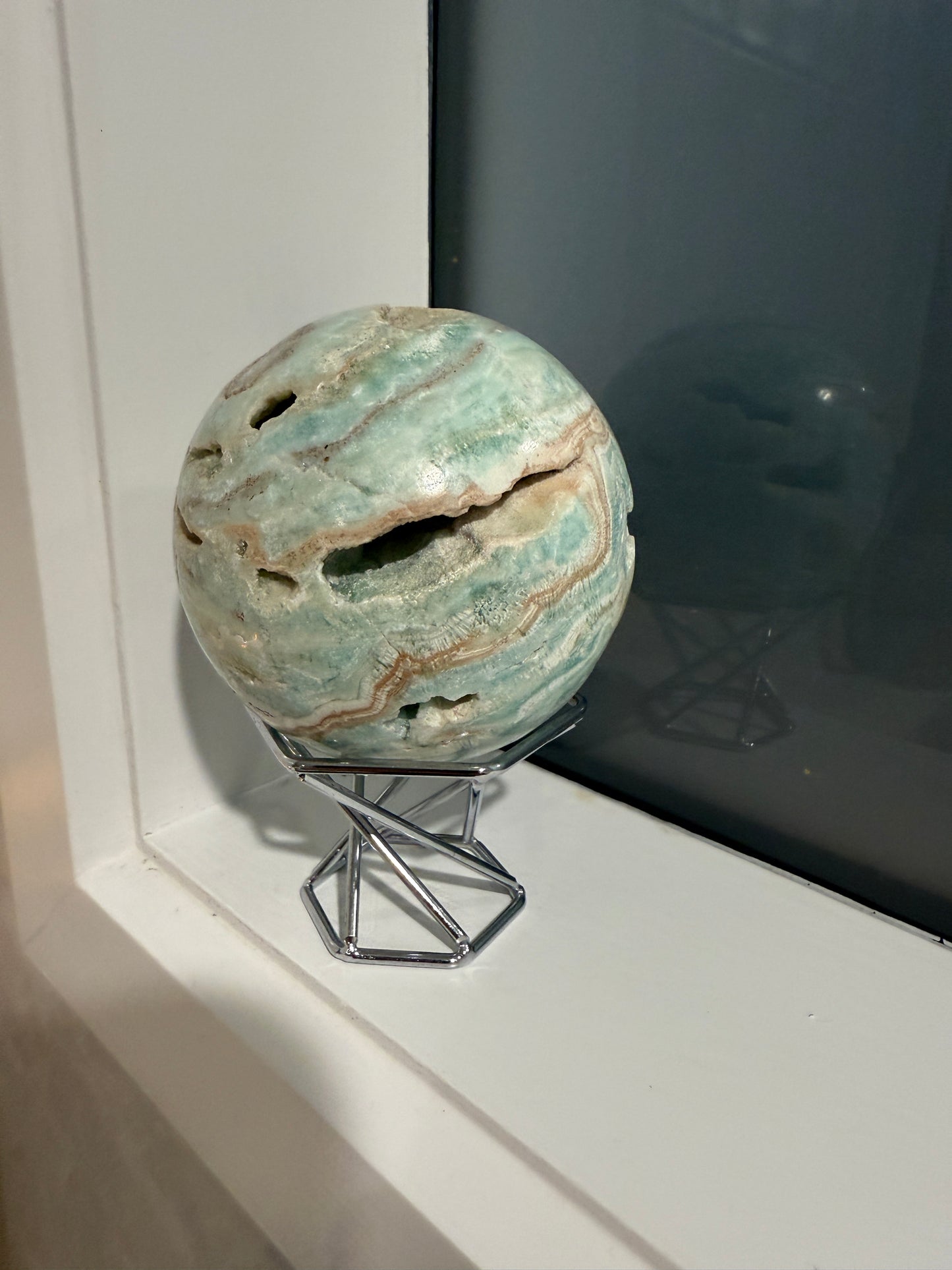 Caribbean Calcite sphere with druzy
