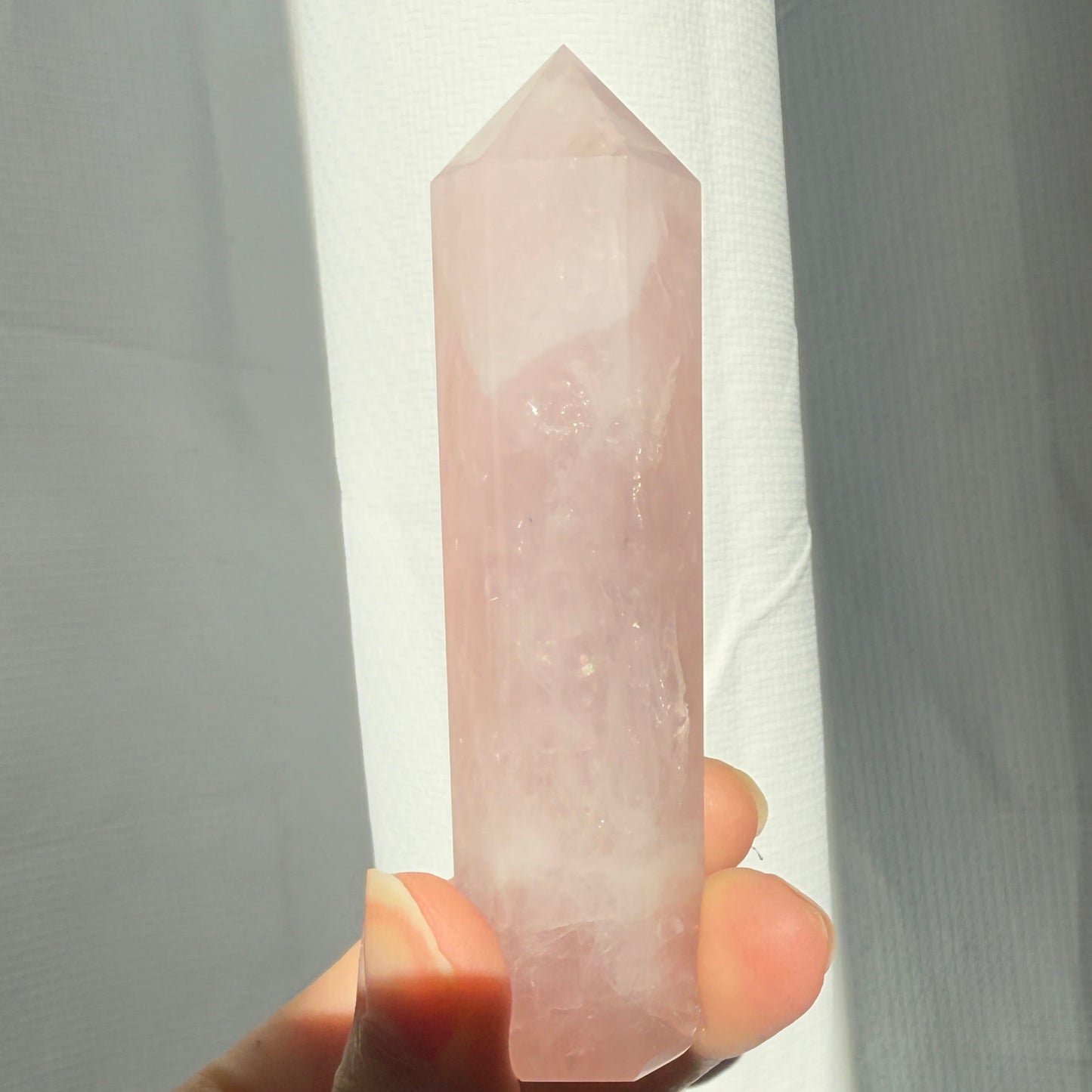 Rose quartz tower 10cm