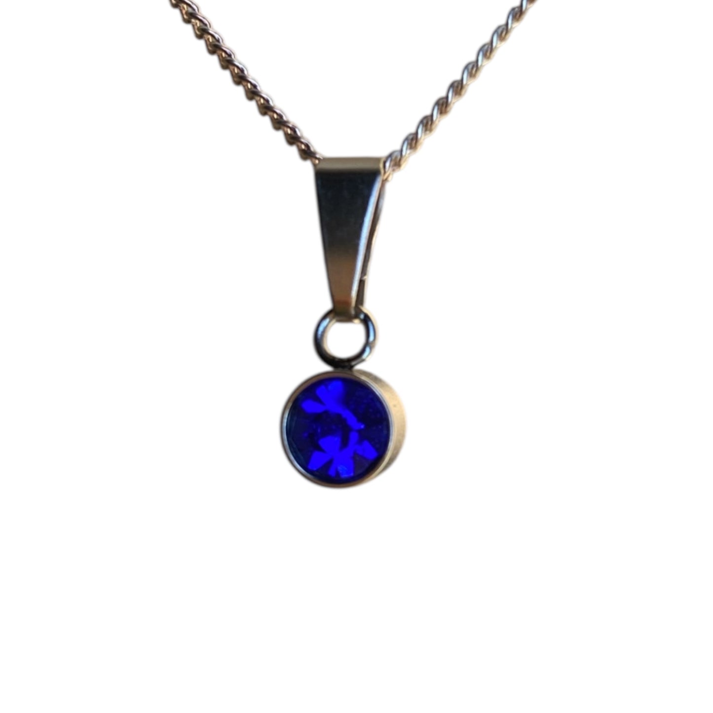 Crystal pendants 6mm stainless steel packs of 10