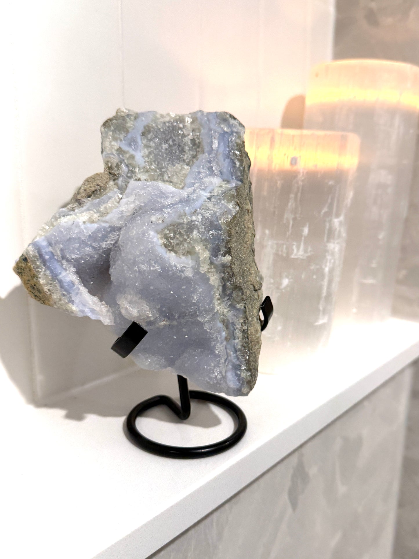 Blue lace agate druzy 1 kilo