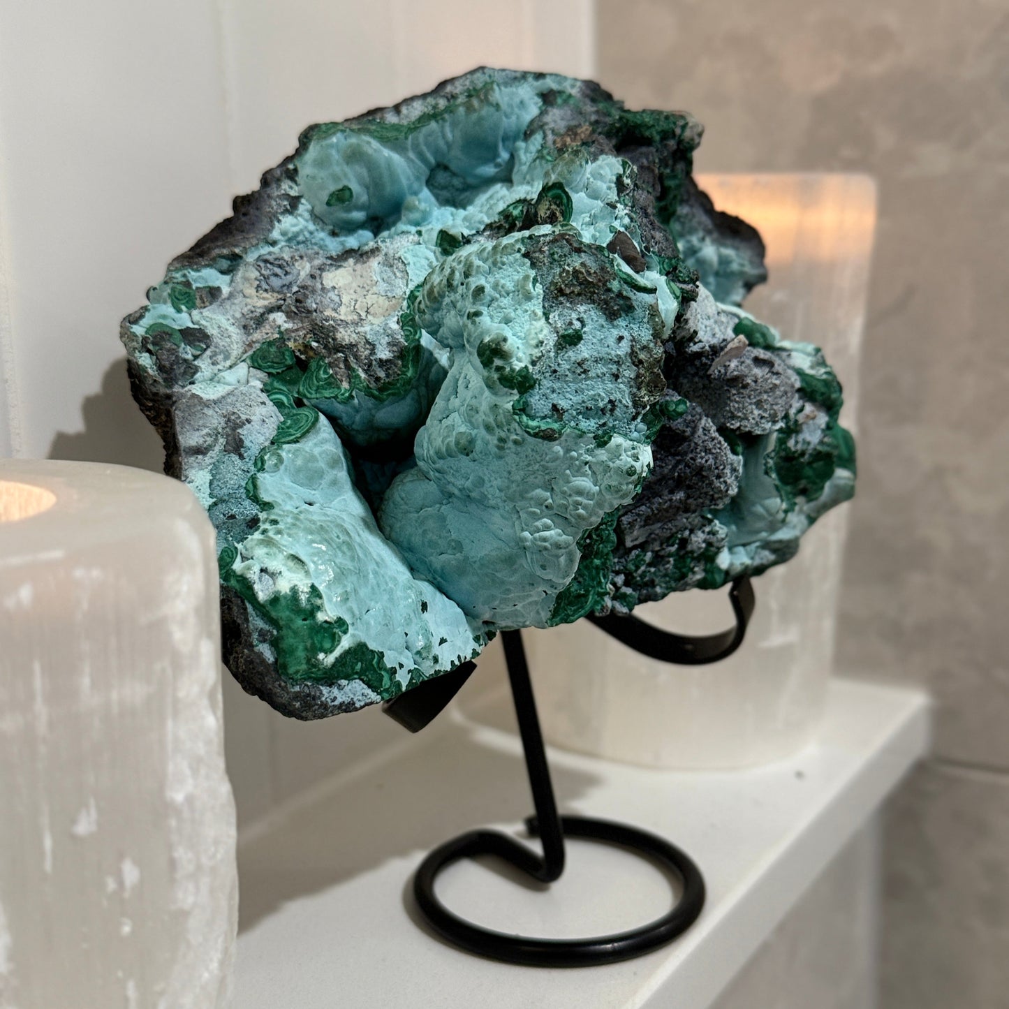 Large Chrysocolla and malachite specimen