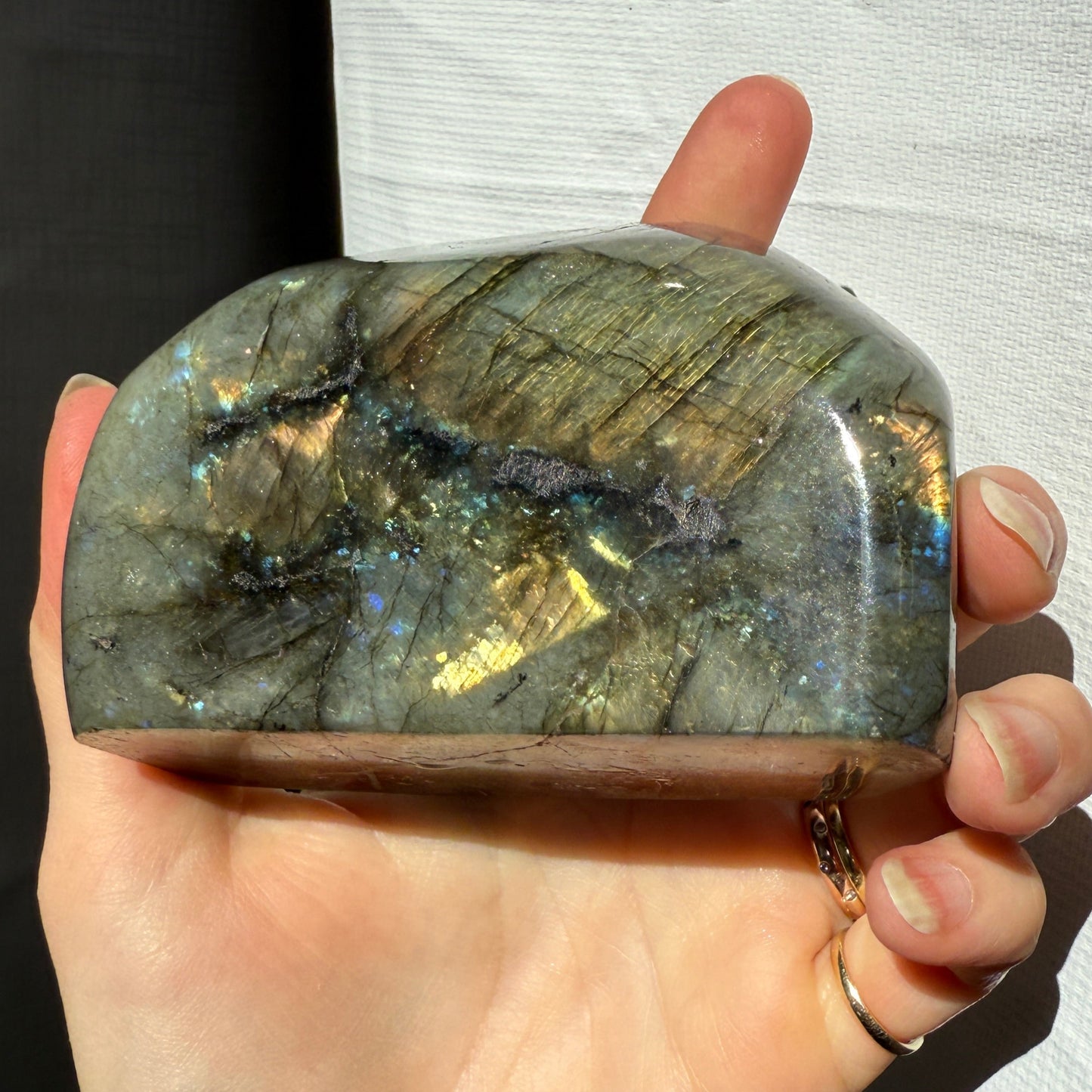 Labradorite free form with bright relfections
