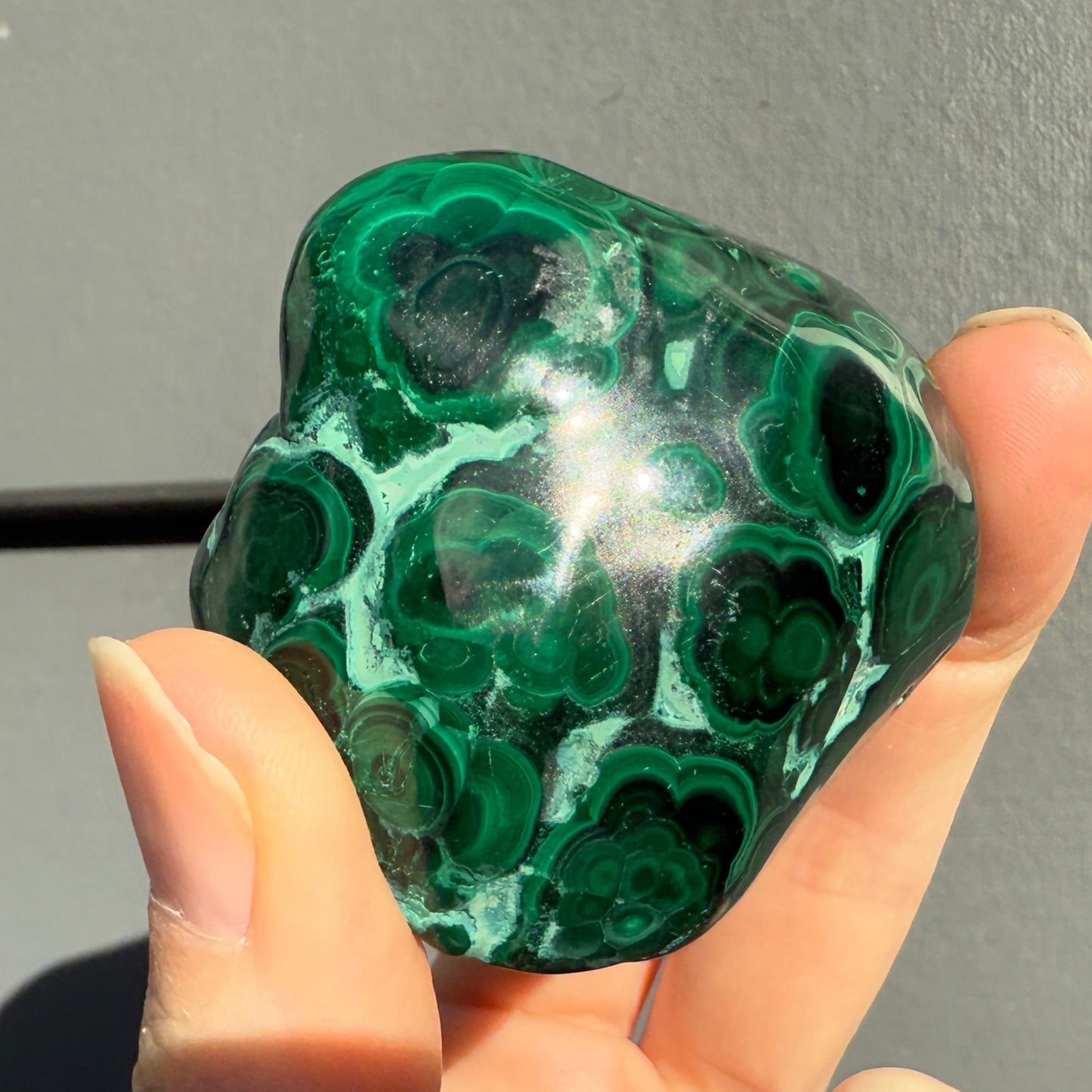 Malachite and Chrysocolla hand polished