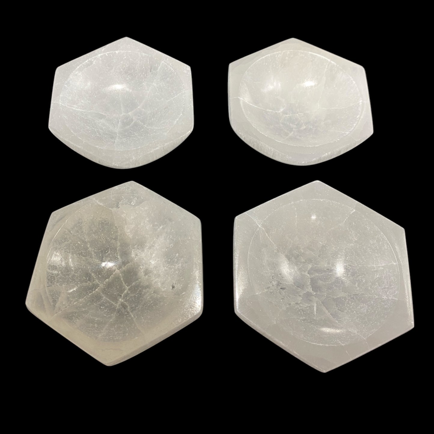 Selenite hexagon bowl