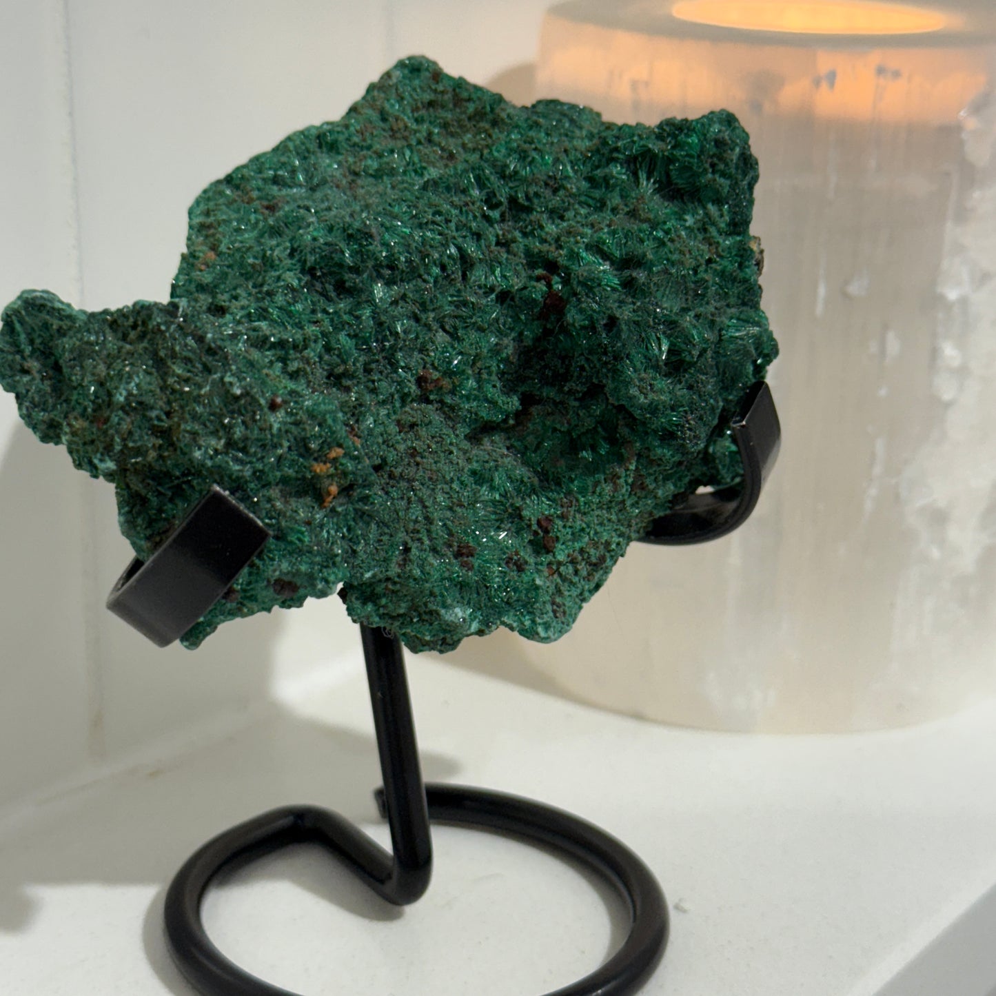 Silky Malachite Crystaline
