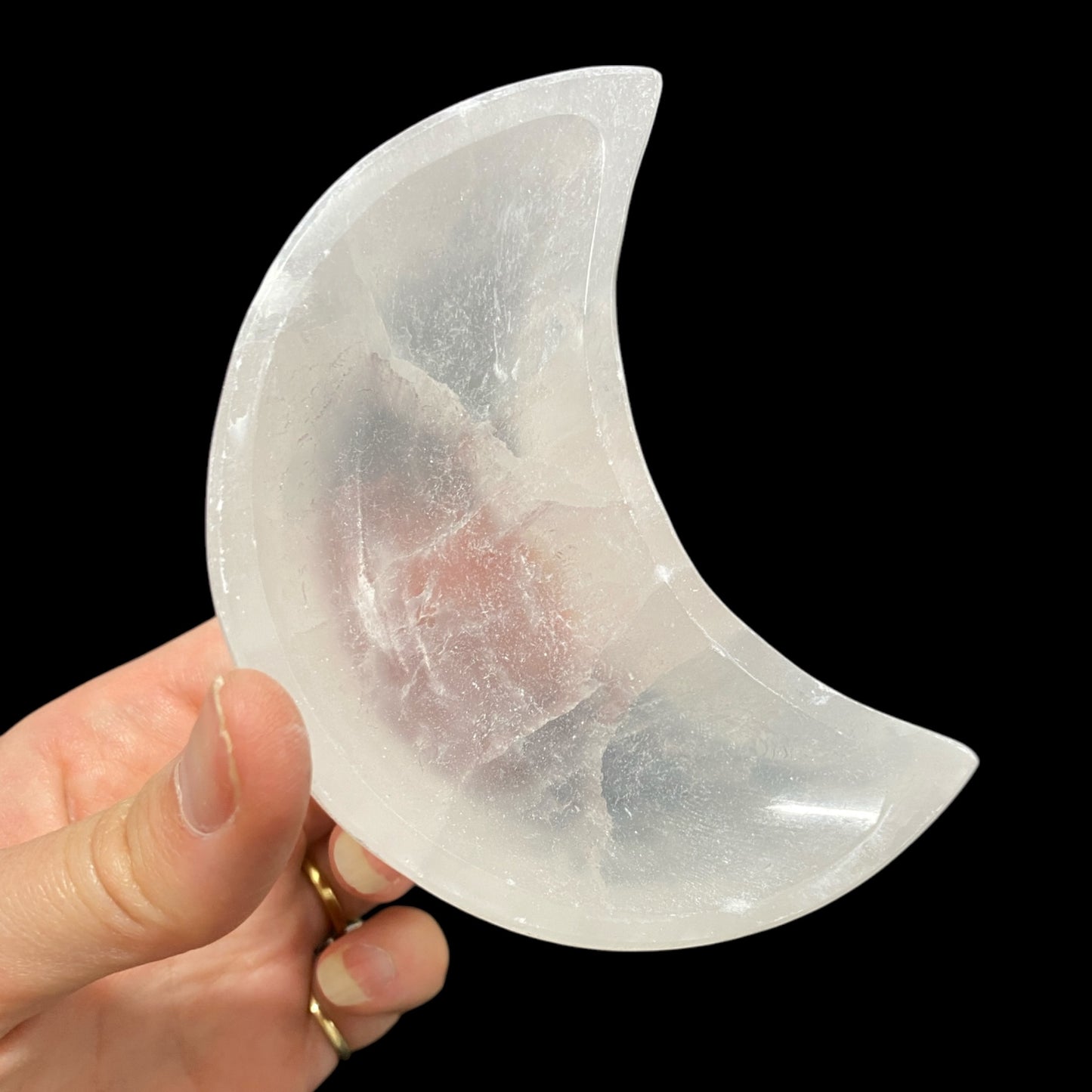 Selenite moon bowl 10CM