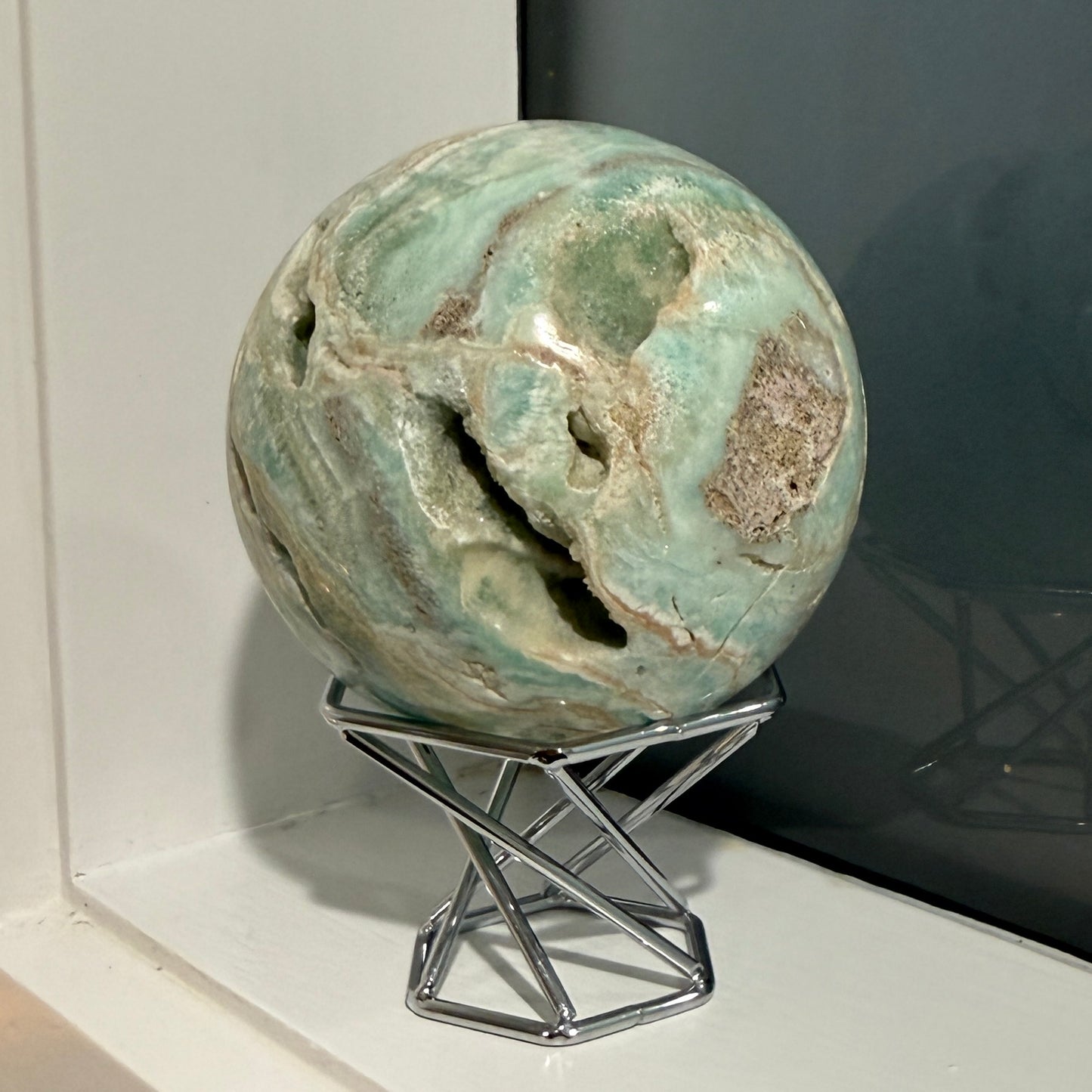 Caribbean Calcite sphere with druzy