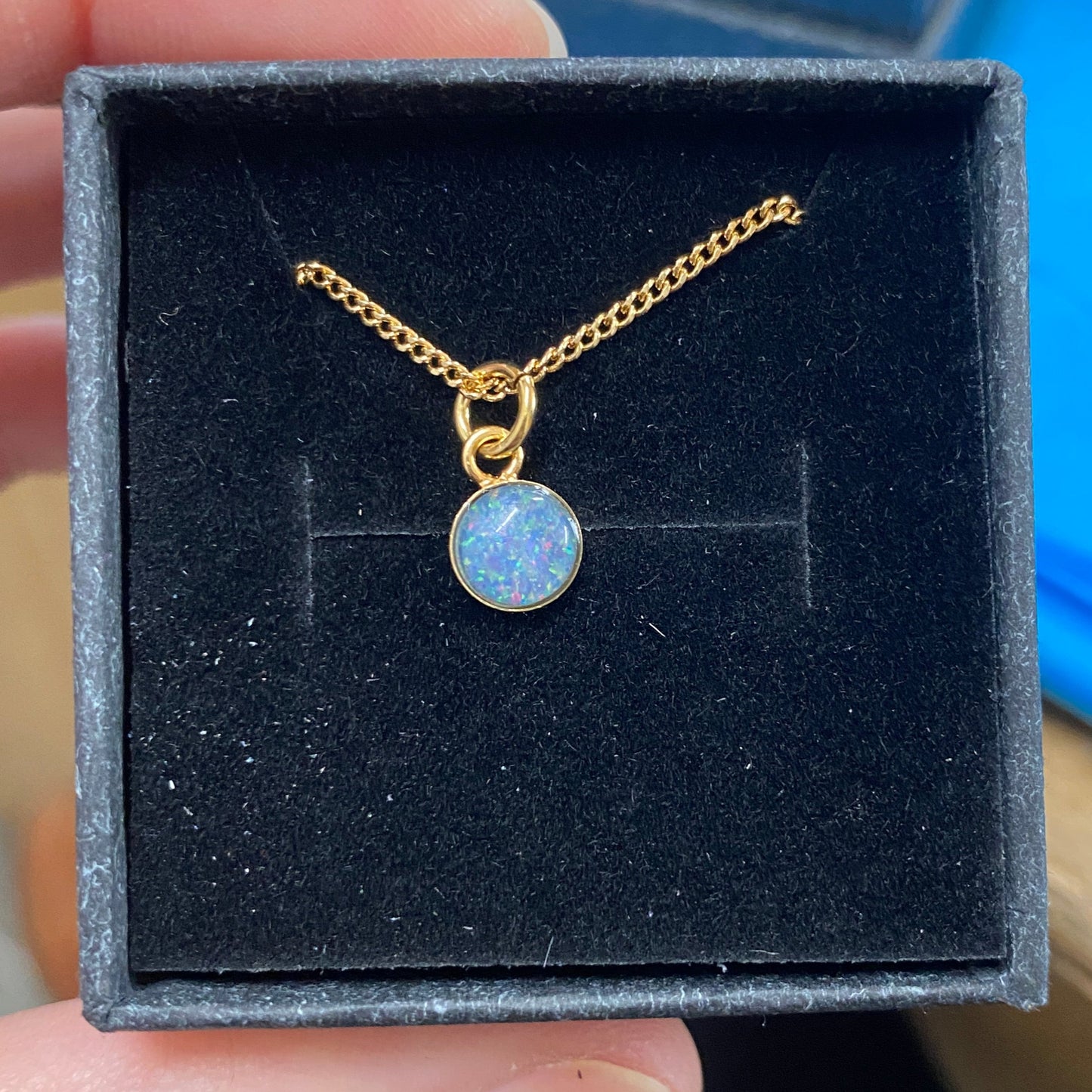 6 opal pendants 6mm Australian Opal Triplets