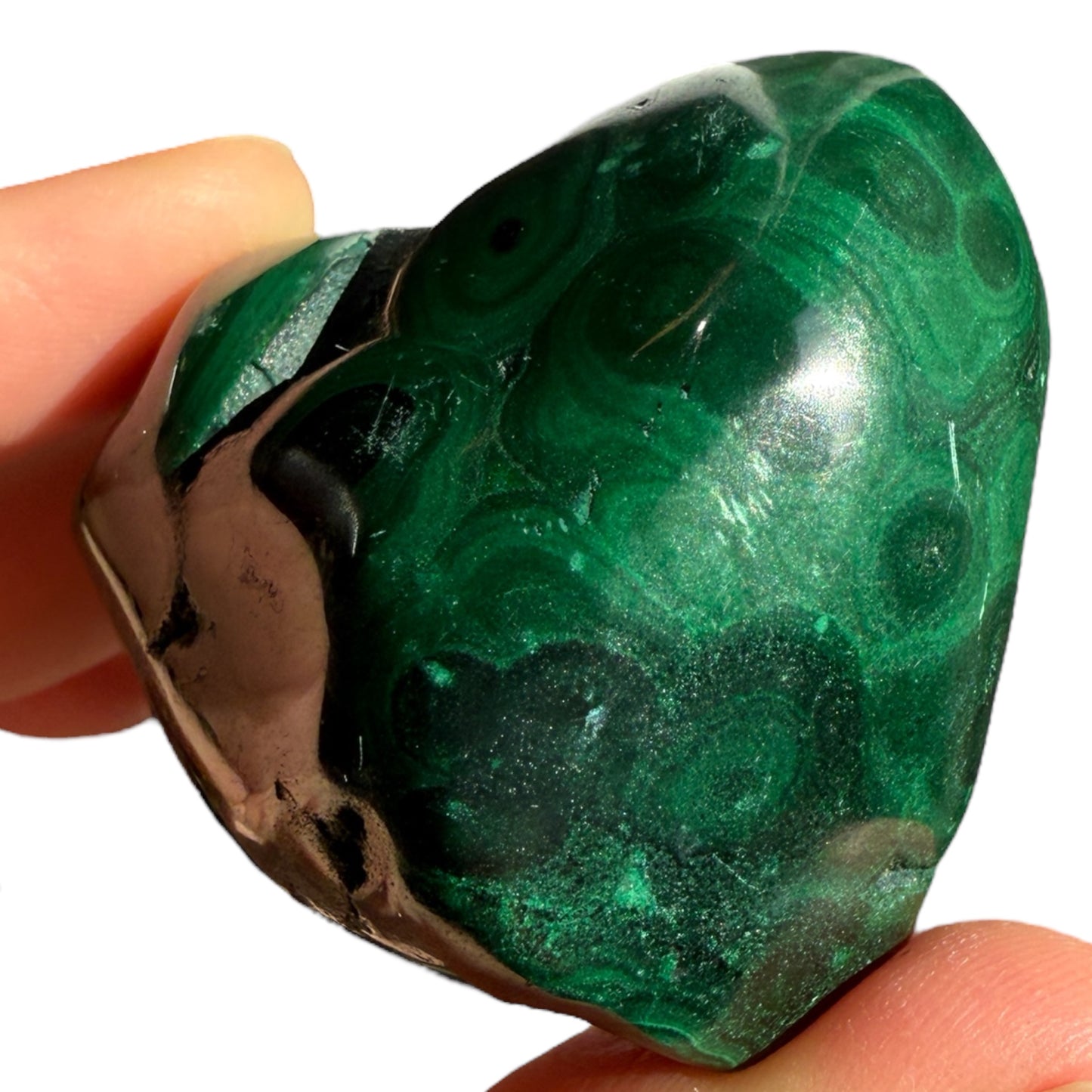 Malachite hand polished high grade mini cave