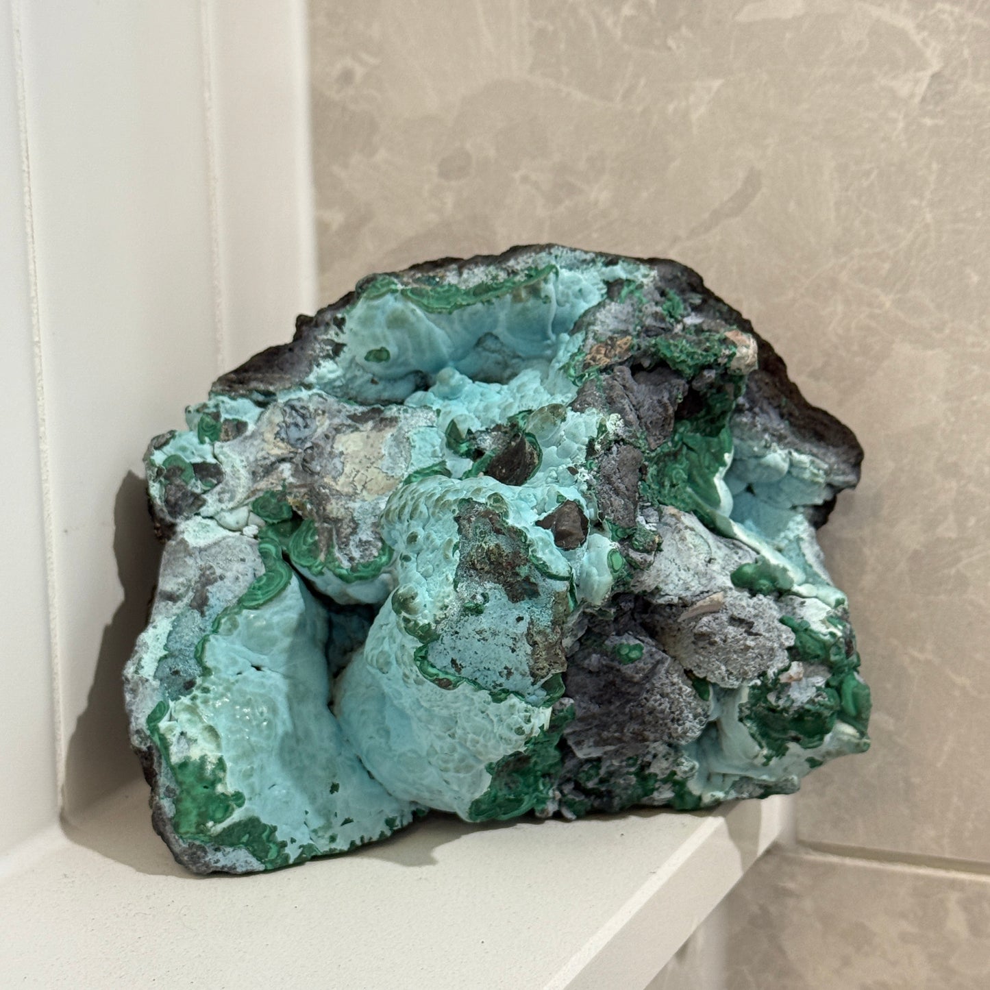 Large Chrysocolla and malachite specimen