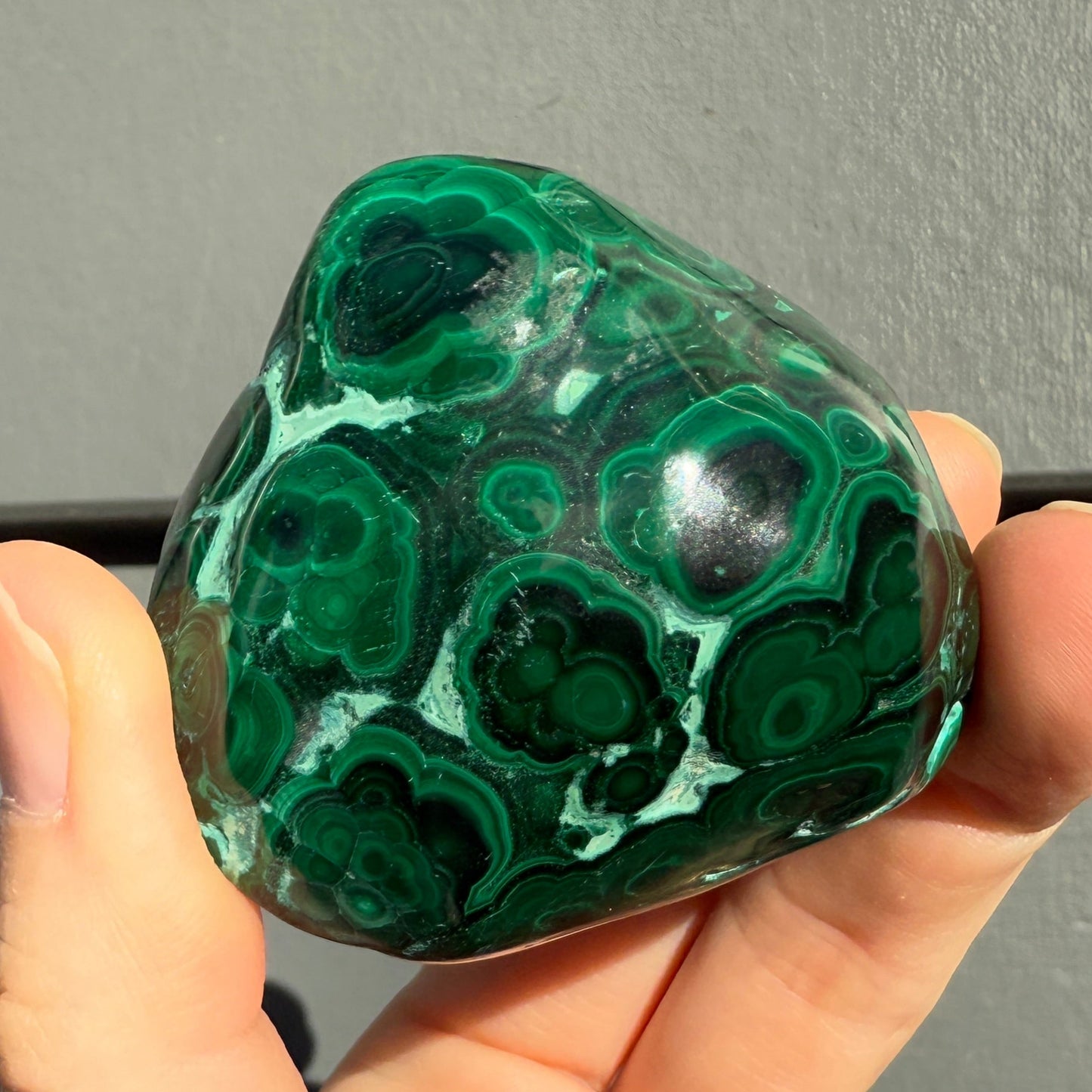 Malachite and Chrysocolla hand polished