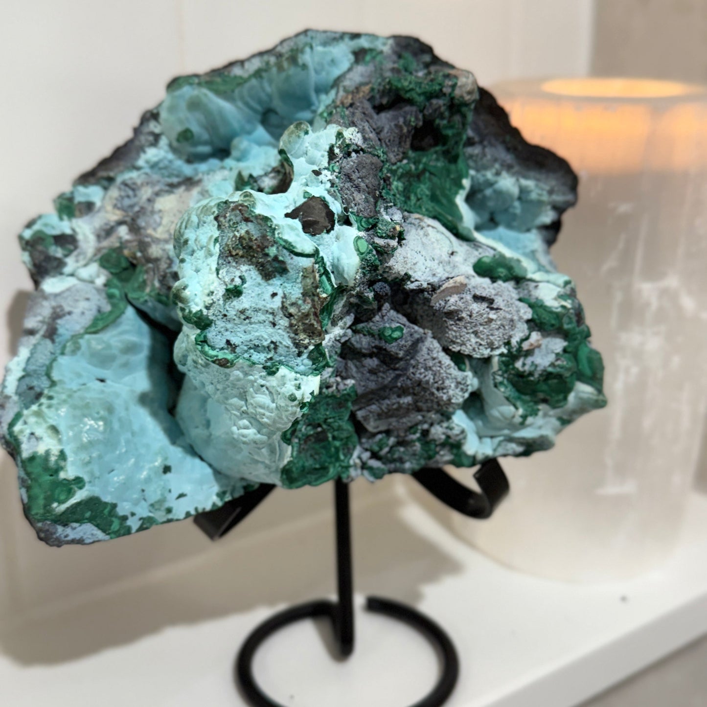 Large Chrysocolla and malachite specimen