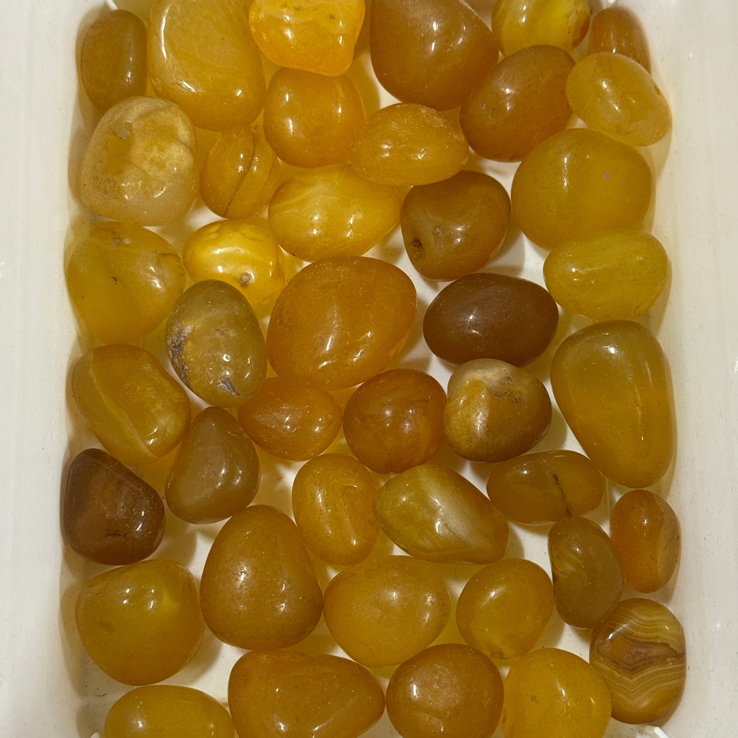 Tumbled Yellow agate