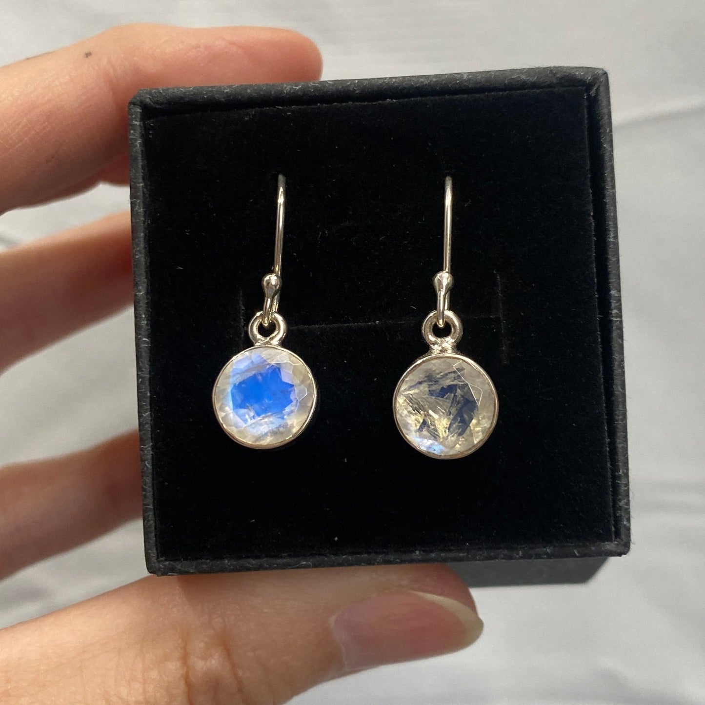 Moonstone drop sterling silver