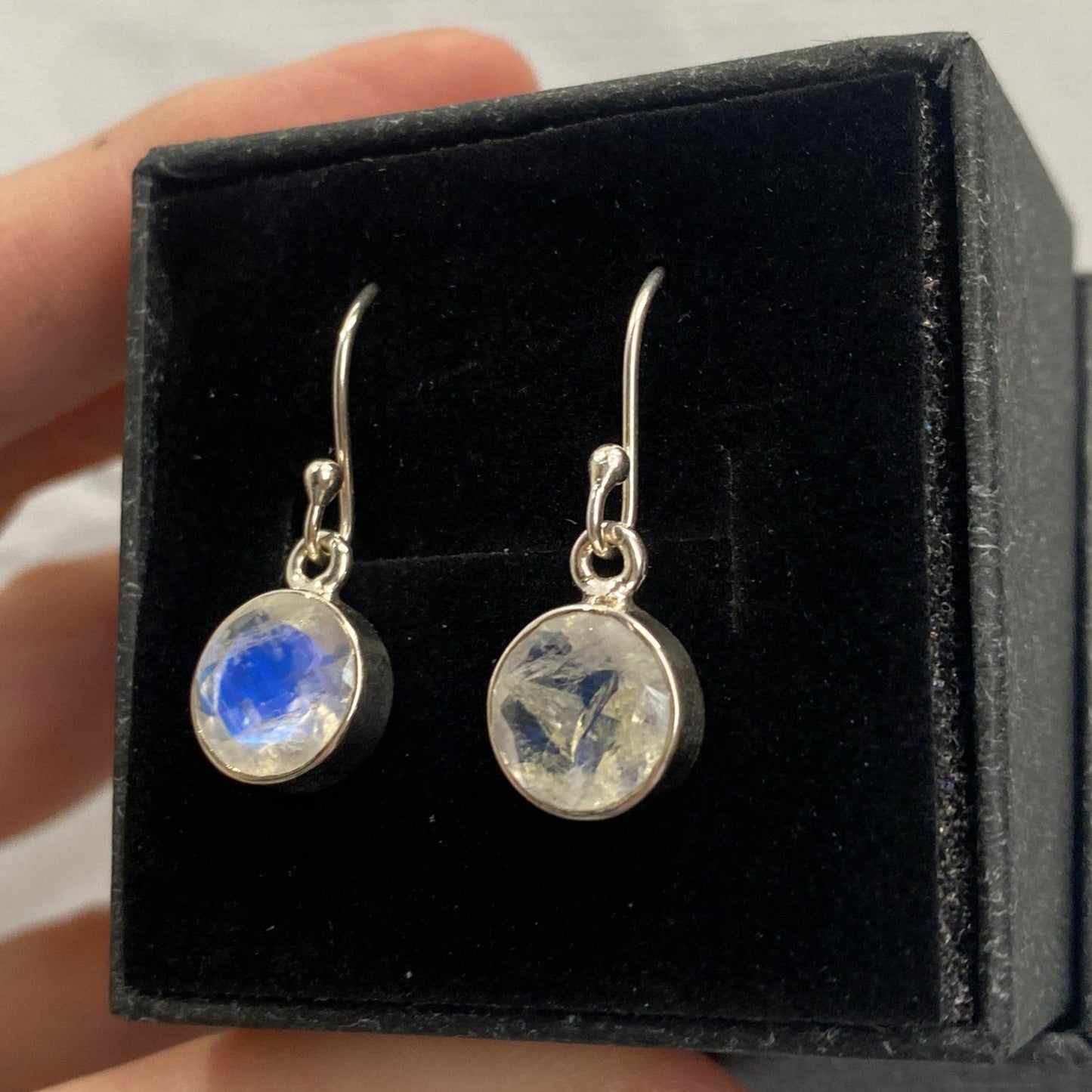 Moonstone drop sterling silver