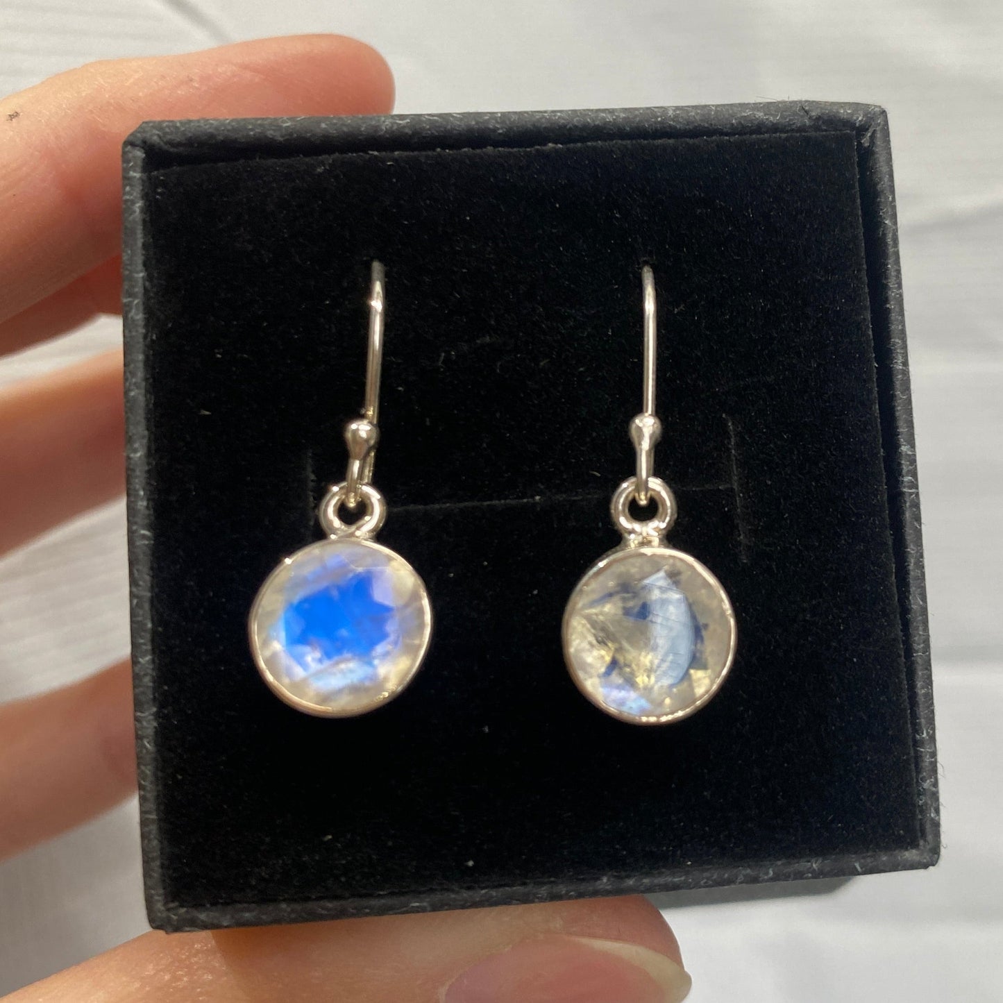 Moonstone drop sterling silver