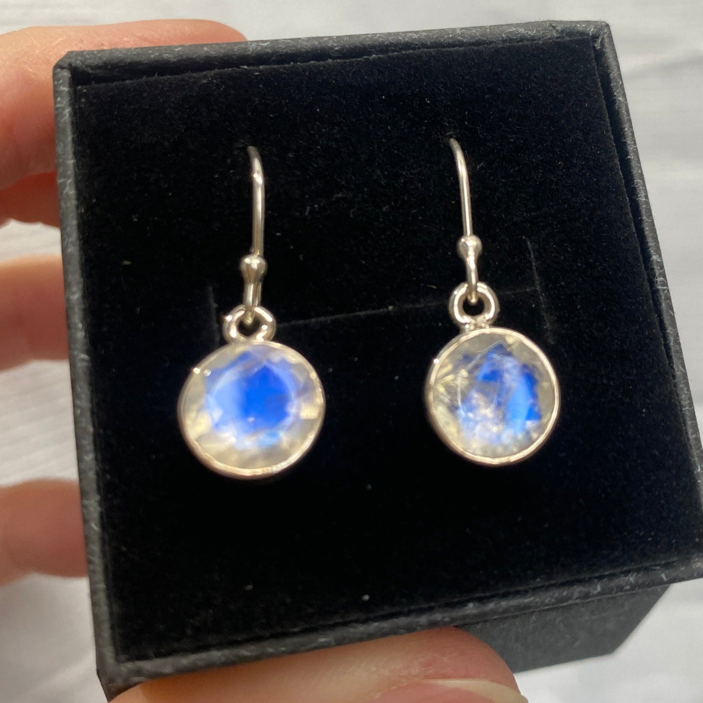 Moonstone drop sterling silver