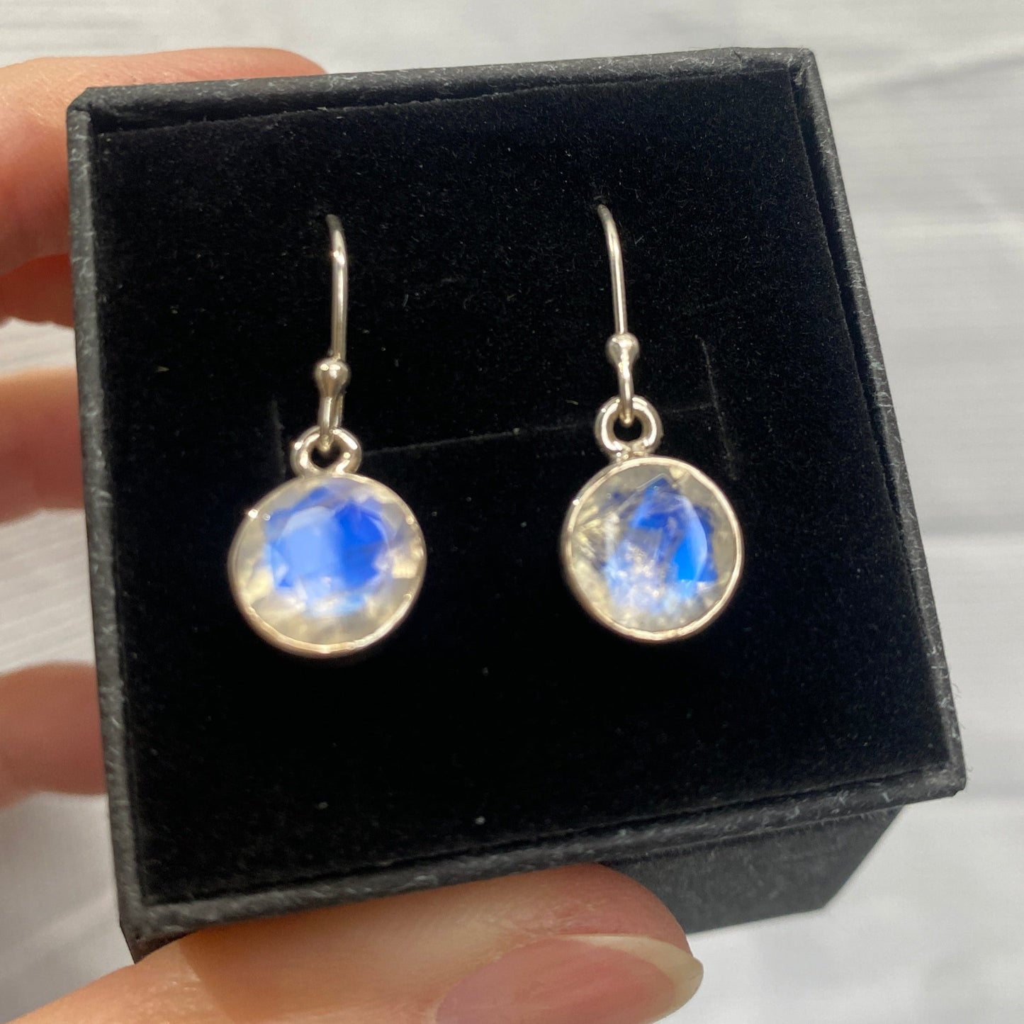 Moonstone drop sterling silver