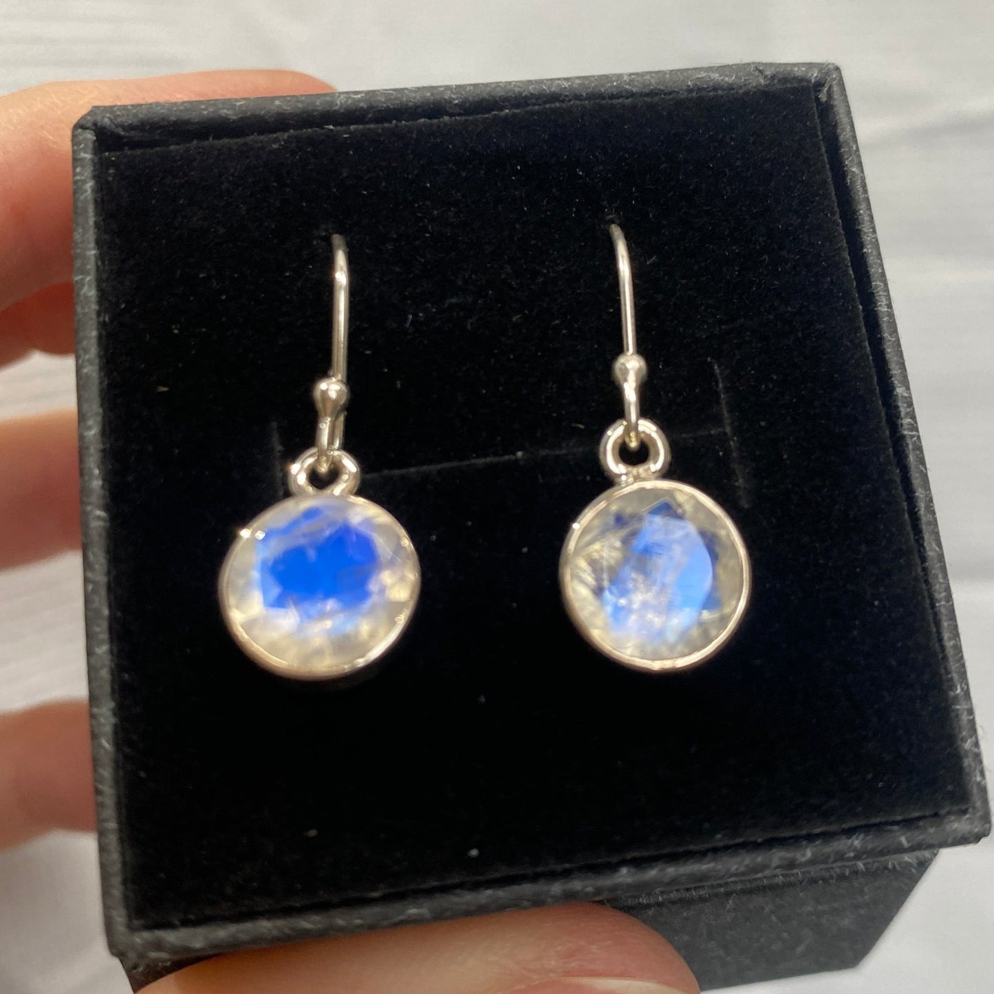 Moonstone drop sterling silver