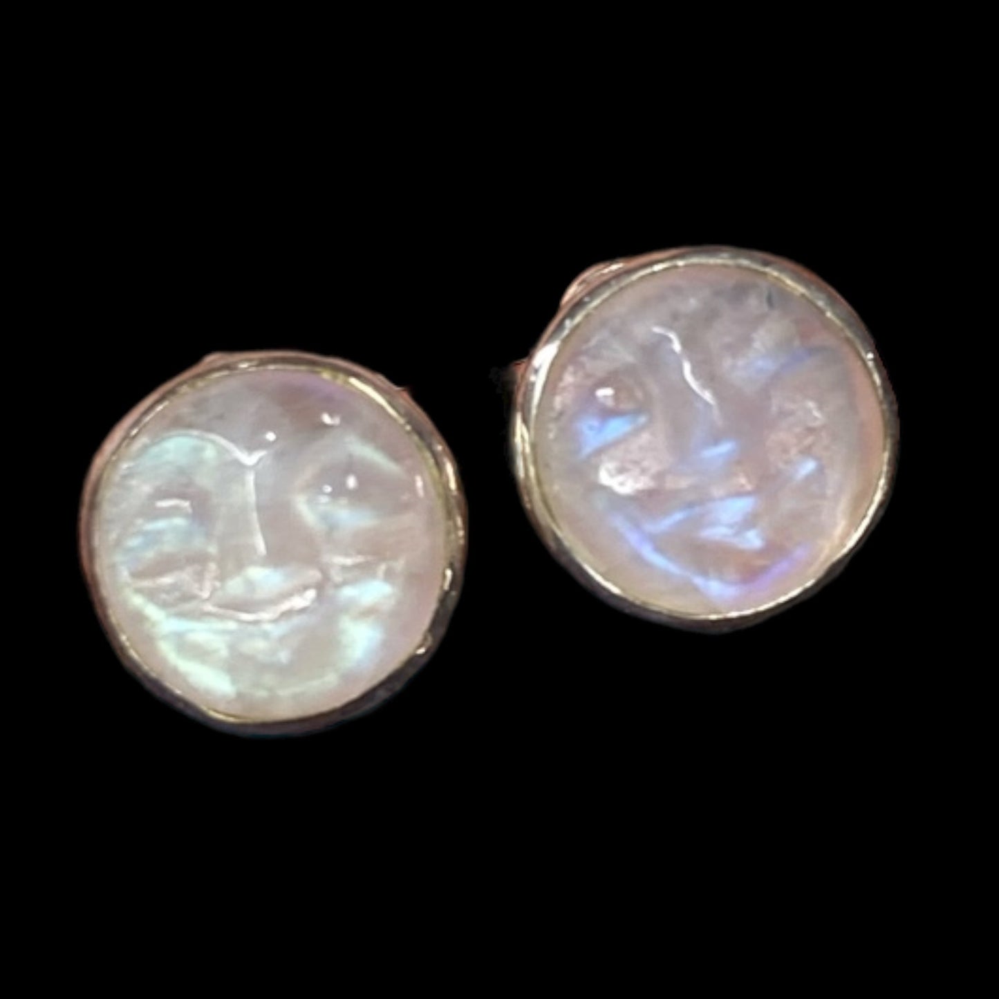 Moonstone studs "Goddess" studs