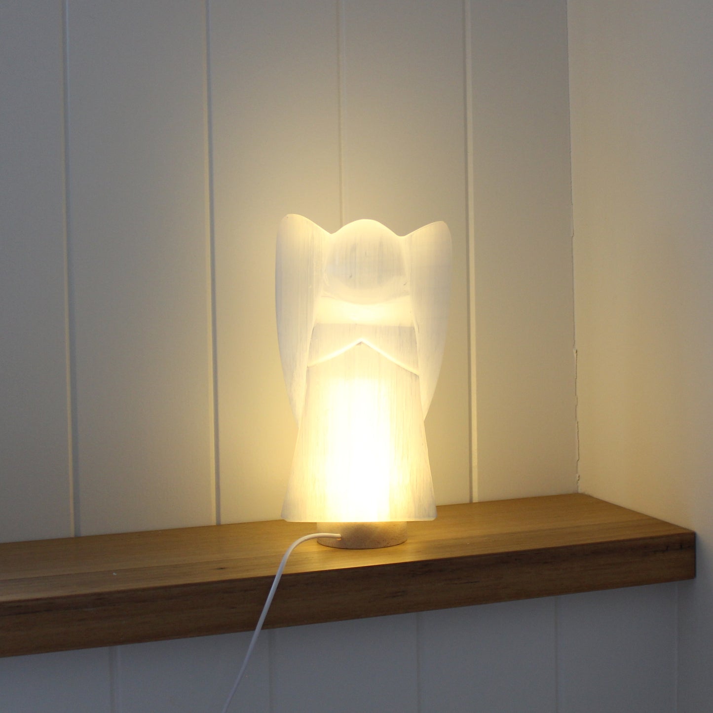 Angel lamp 20cm selenite