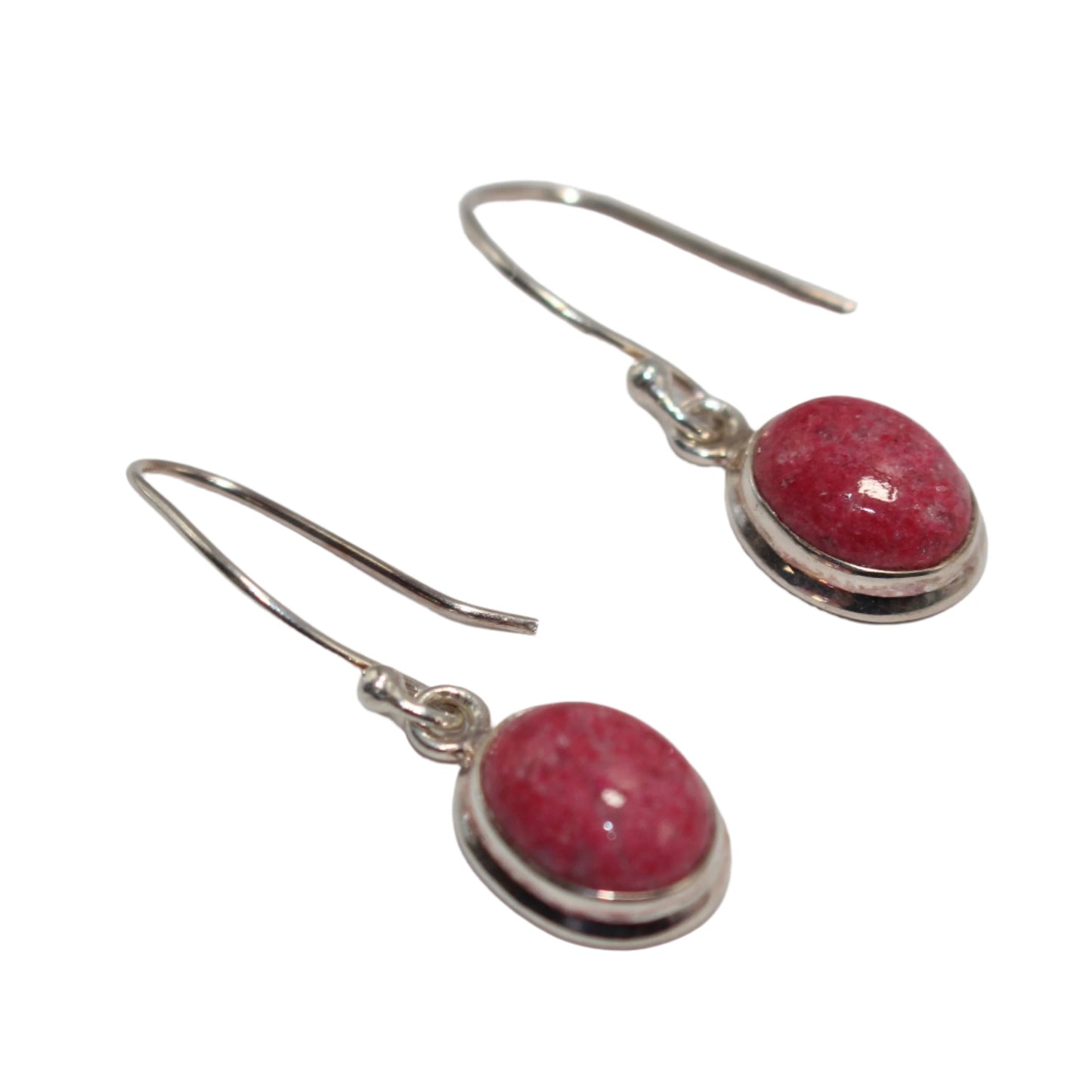 Thulite sterling silver earrings
