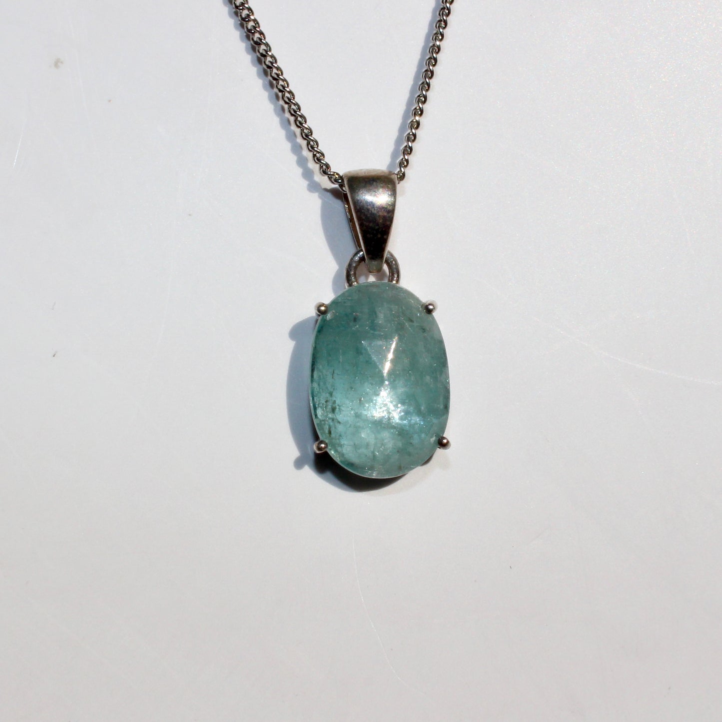 Kyanite sterling silver pendant 12mm x15mm