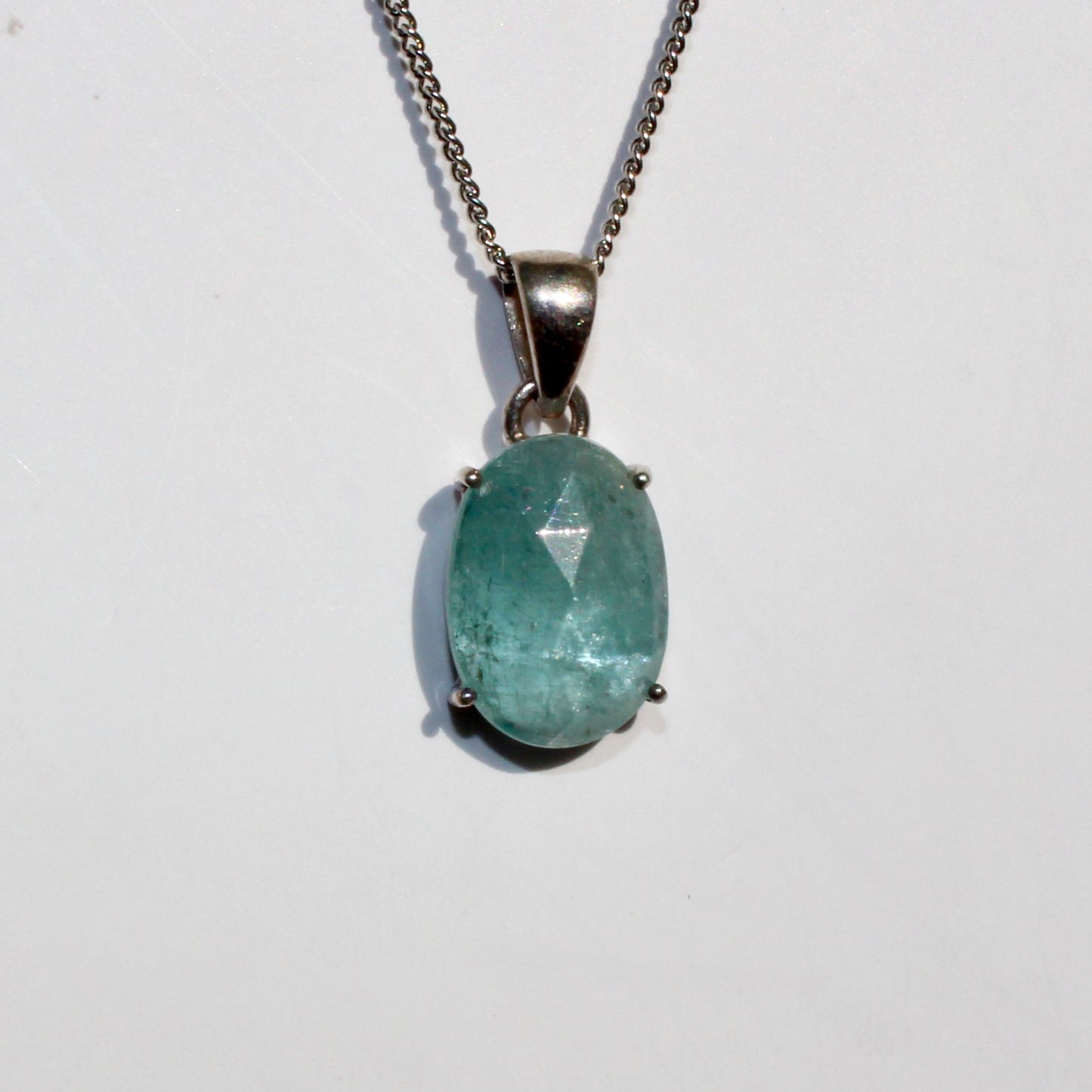 Kyanite sterling silver pendant 12mm x15mm