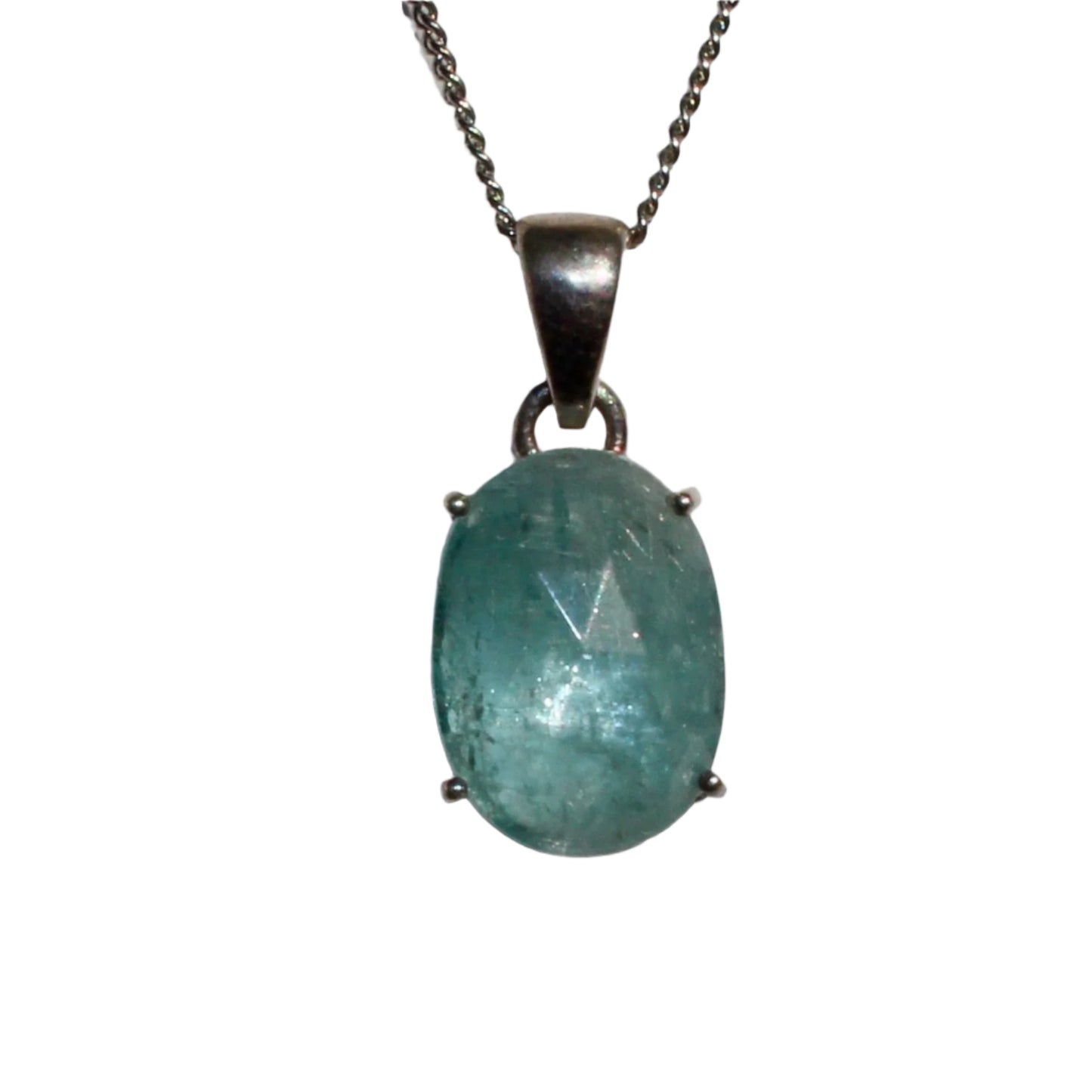 Kyanite sterling silver pendant 12mm x15mm