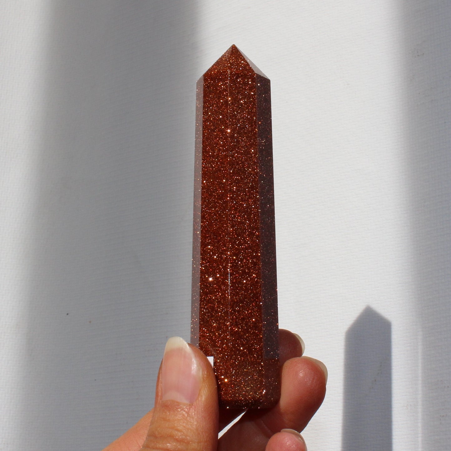 Gold stone tower 10cm