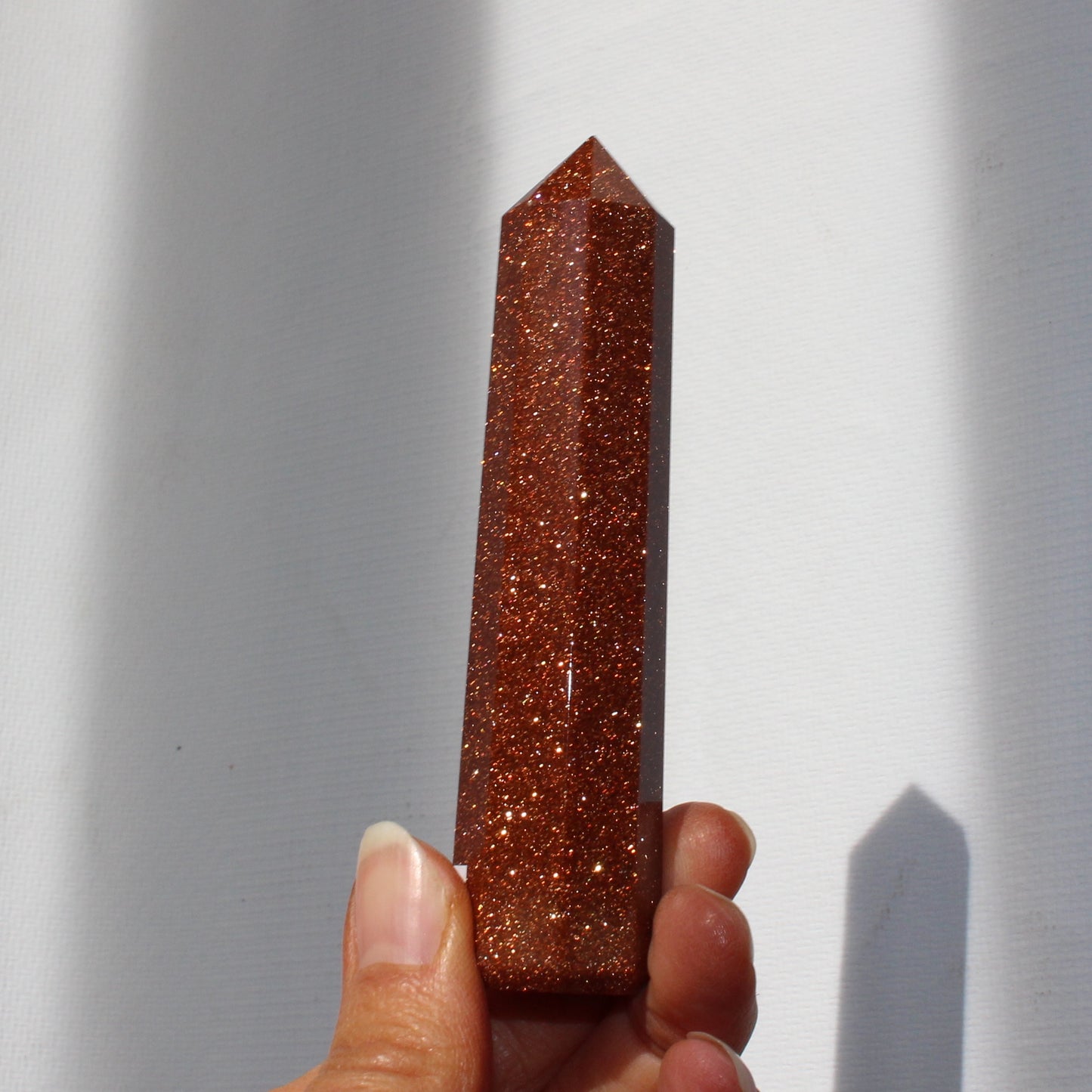 Gold stone tower 10cm